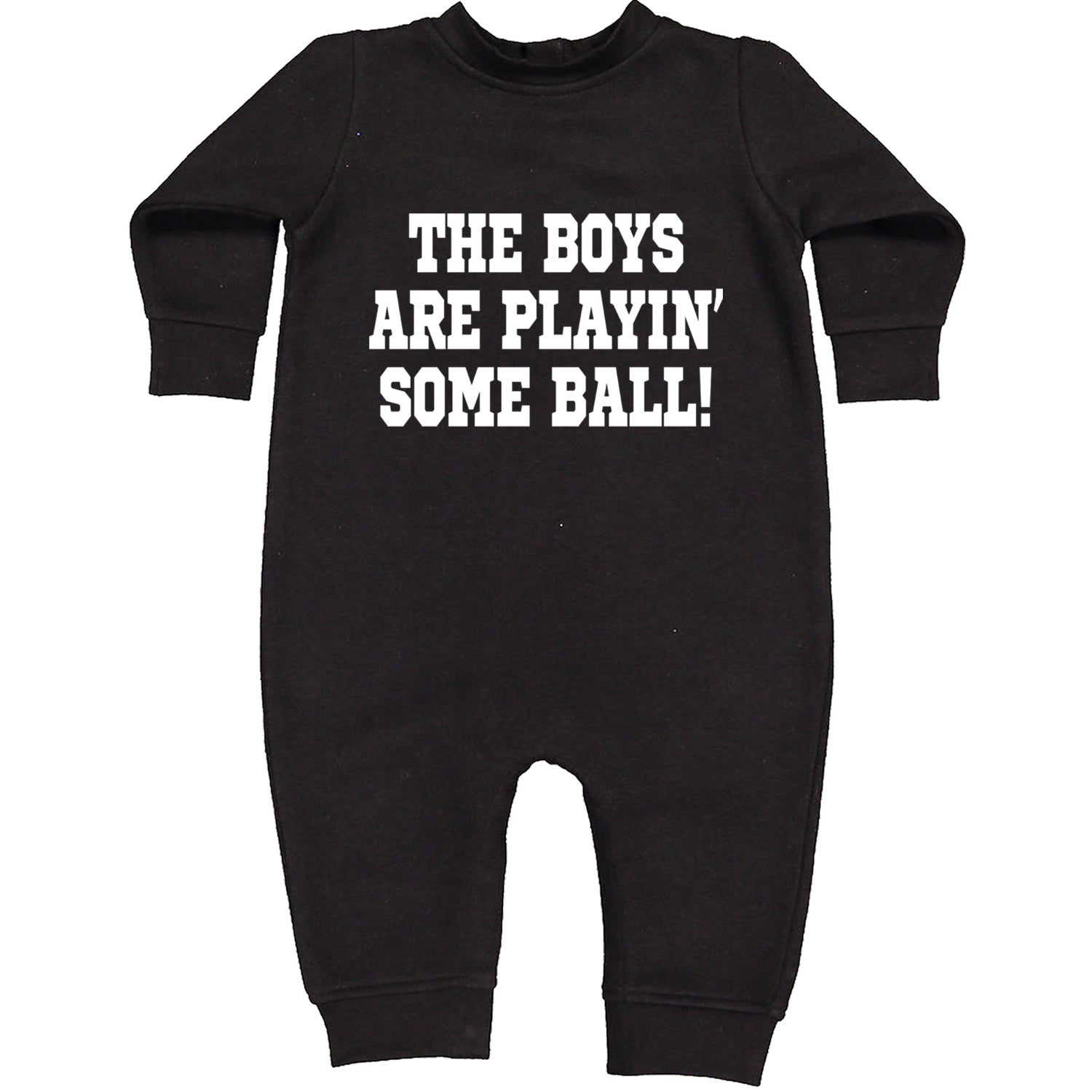 The Boys Are Playing Some Baseball Toddler Hoodie And Infant Fleece Romper Black