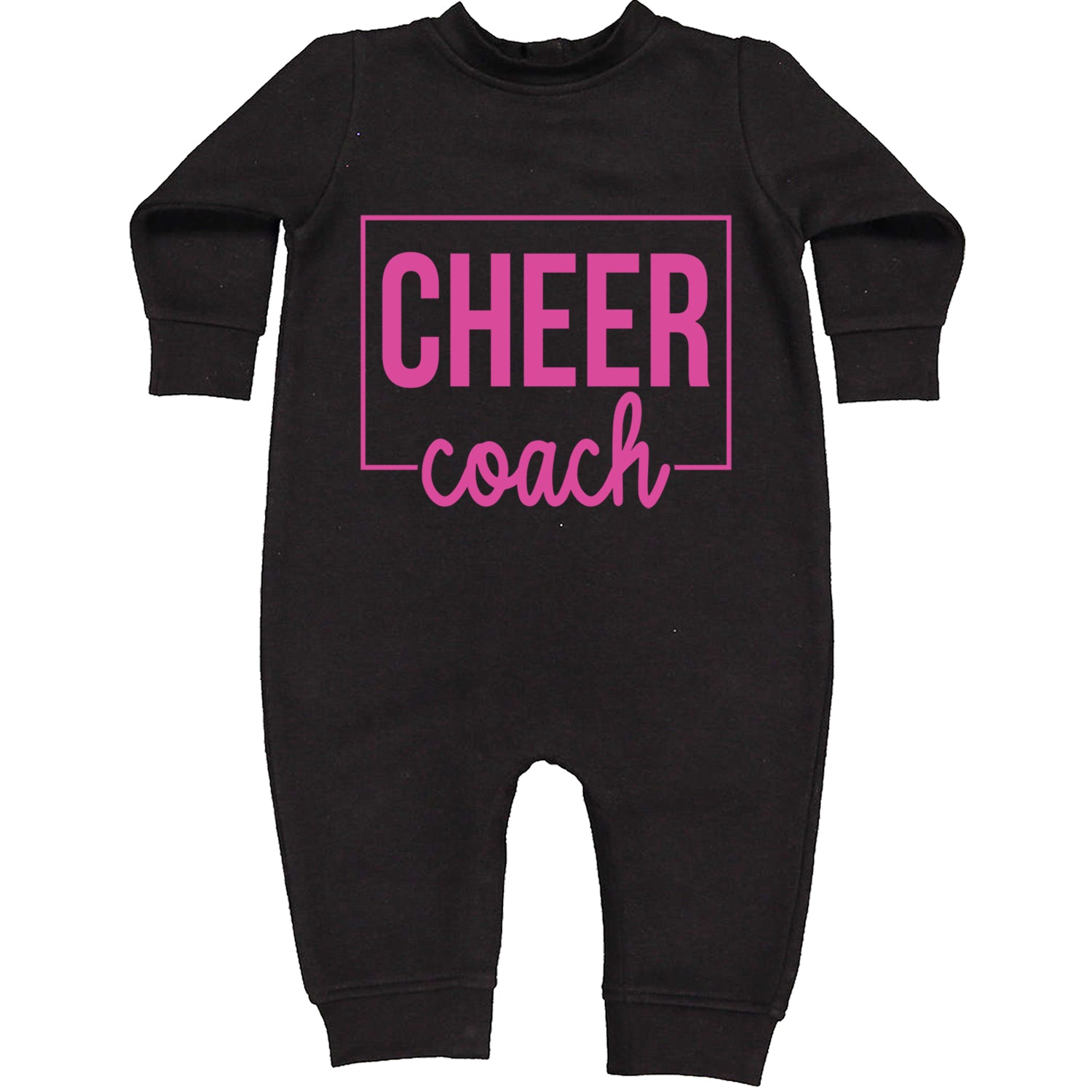 Cheer Coach Cheerleader Toddler Hoodie And Infant Fleece Romper Black