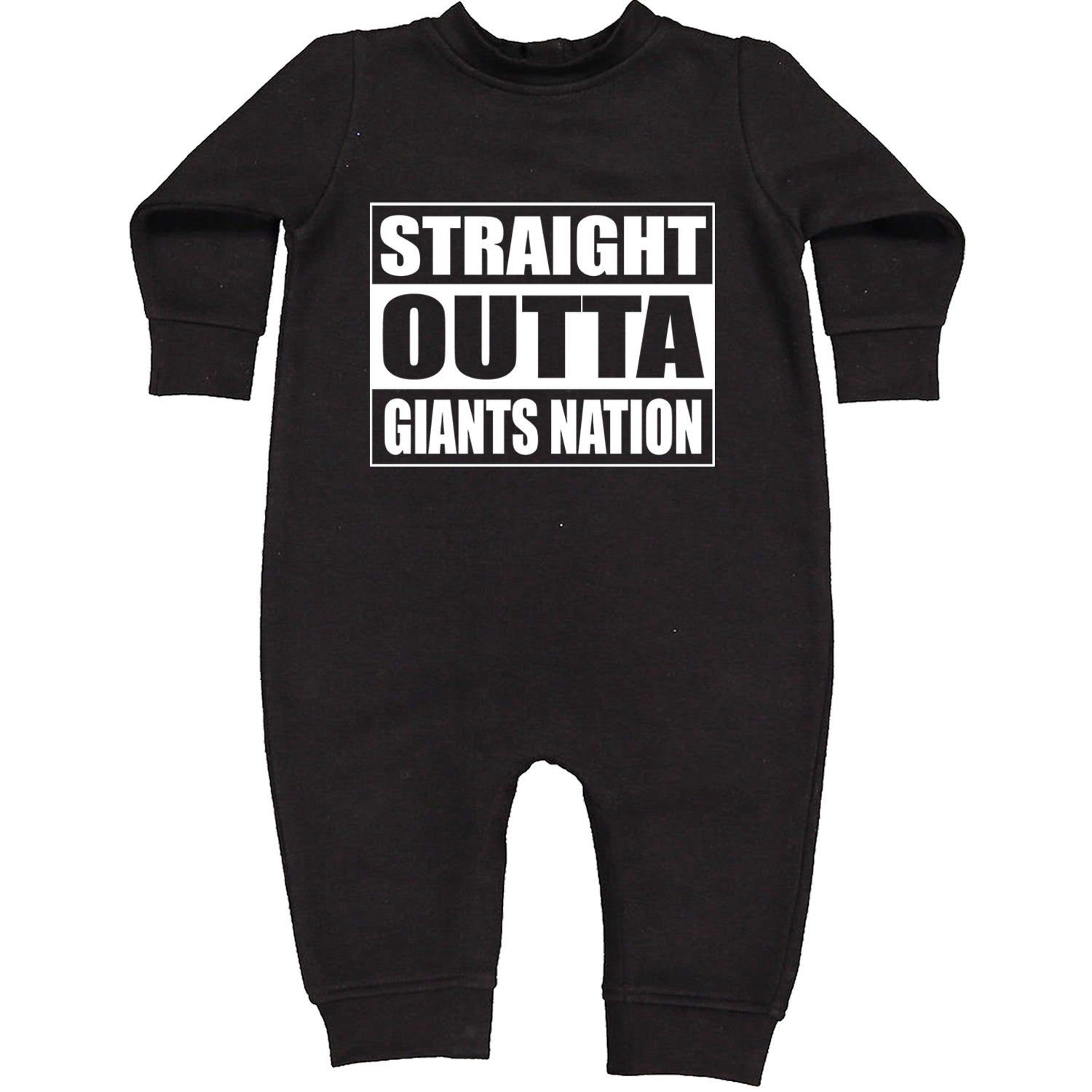 Straight Outta Giants Nation   Toddler Hoodie And Infant Fleece Romper Black