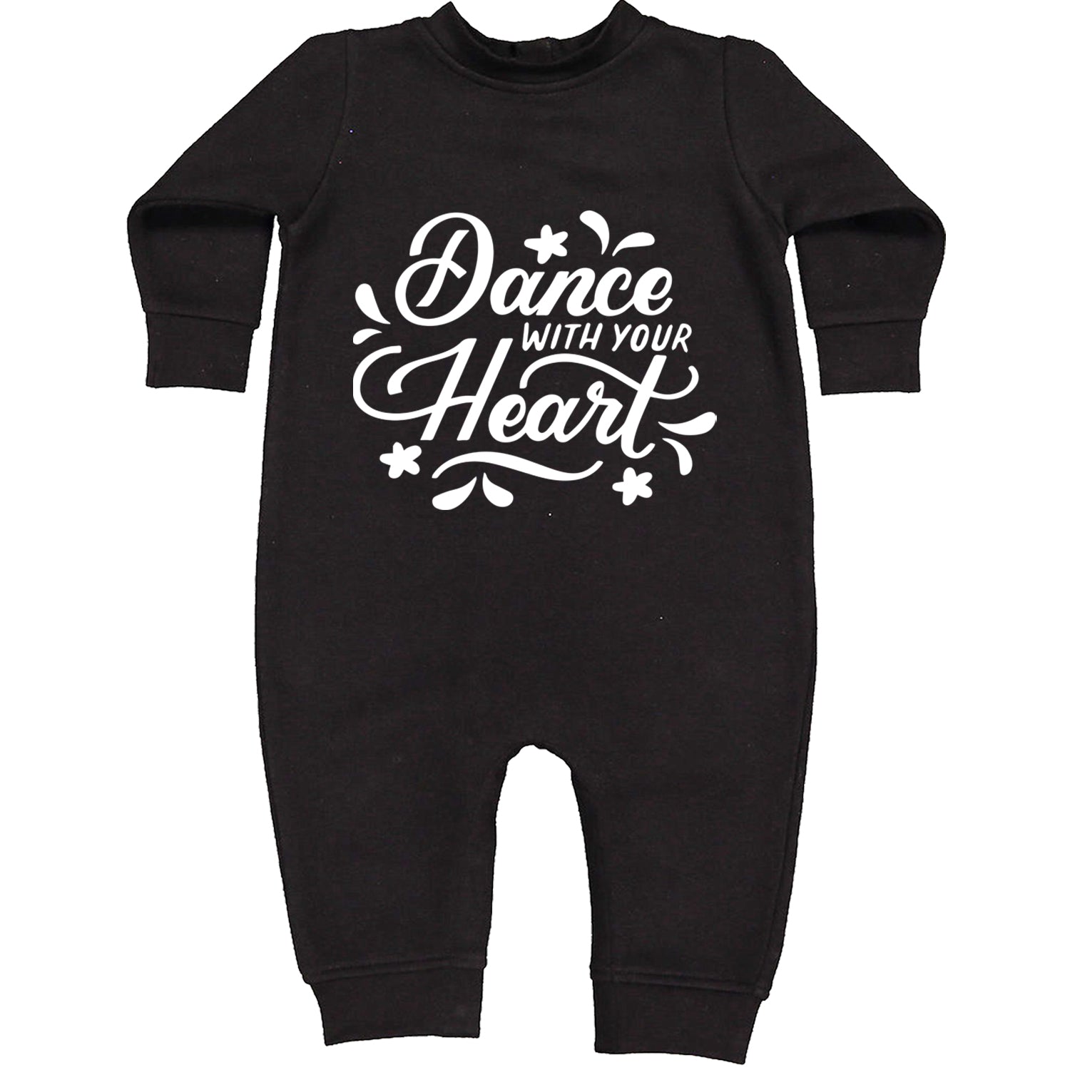 Dance With Your Heart Toddler Hoodie And Infant Fleece Romper Black