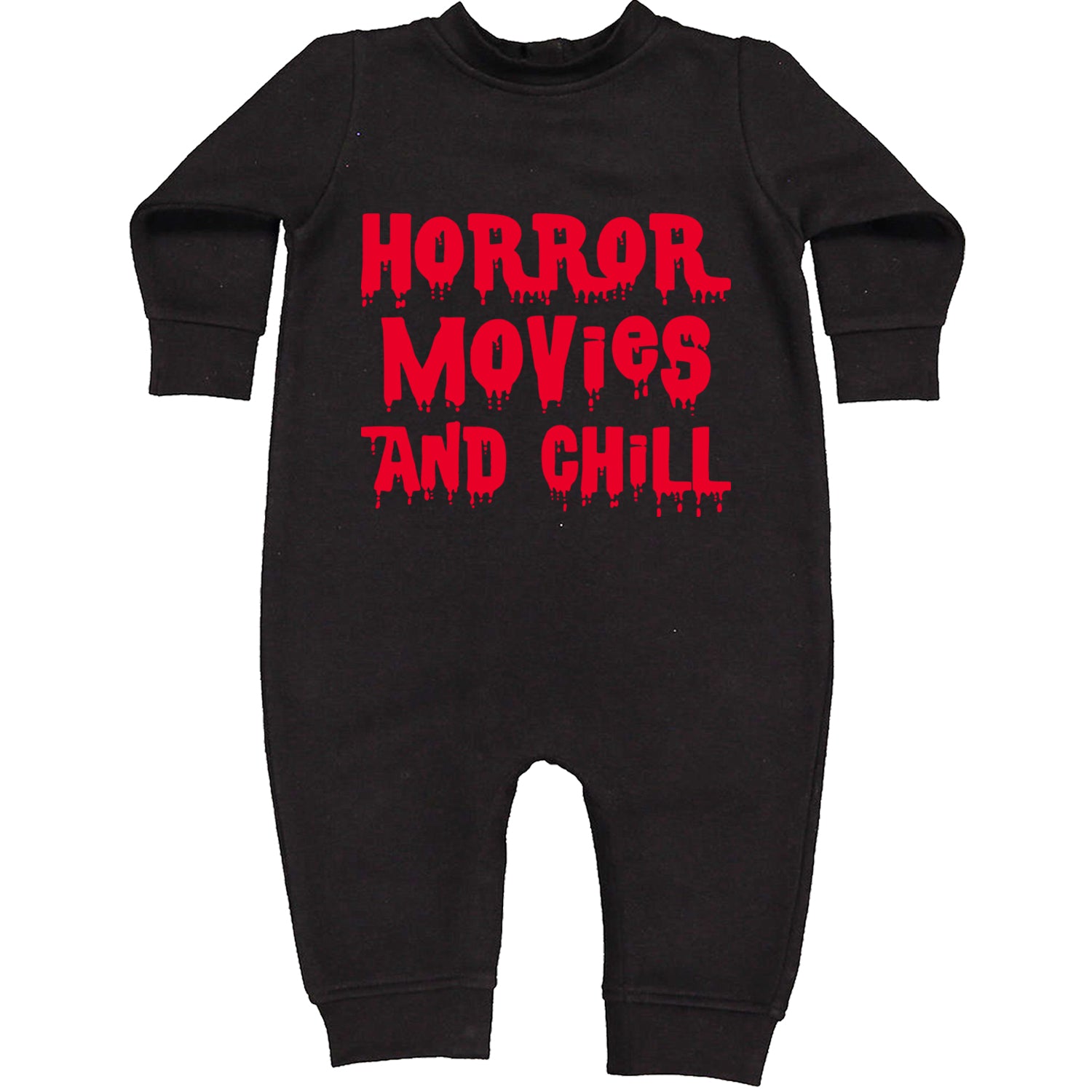 Horror Movies and Chill Toddler Hoodie And Infant Fleece Romper Black