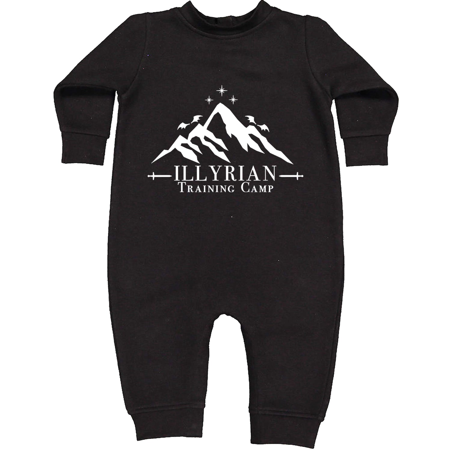 Illyrian Training Camp Night Court Toddler Hoodie And Infant Fleece Romper Black