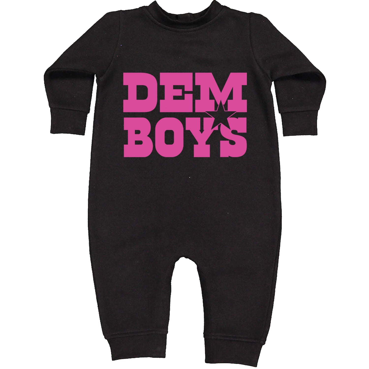 Dem Boys Hot Pink Dallas  Toddler Hoodie And Infant Fleece Romper Black