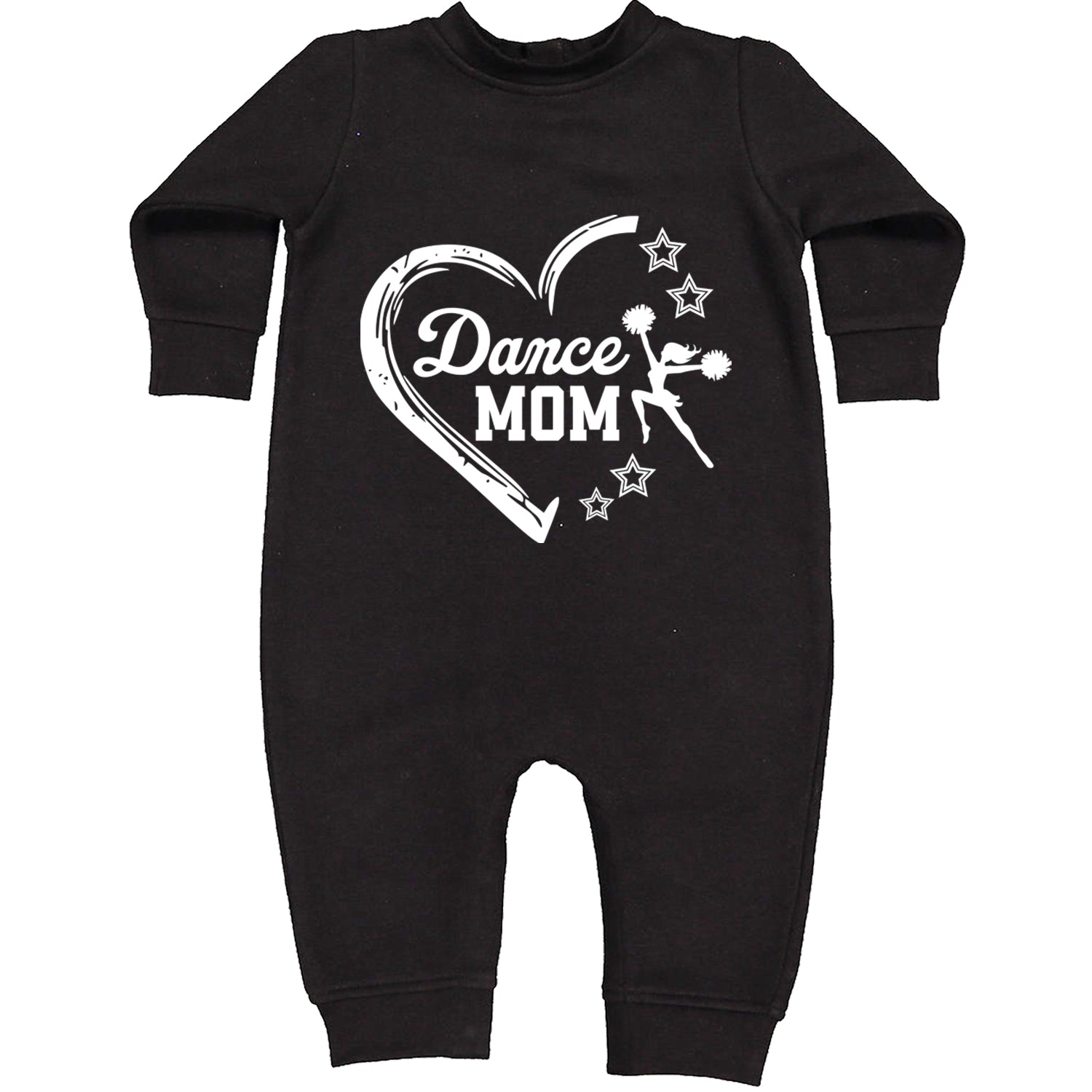 Heart Dance Mom Love Toddler Hoodie And Infant Fleece Romper Black