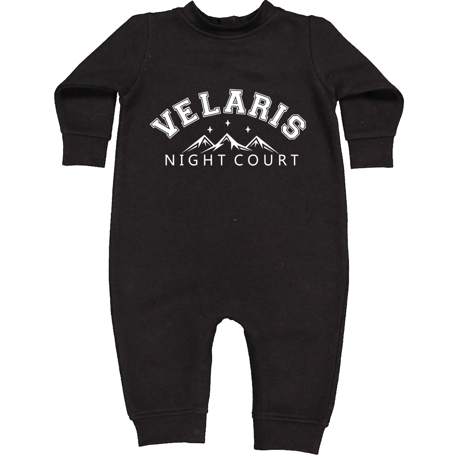 Velaris Night Court Squad Starfall Toddler Hoodie And Infant Fleece Romper Black