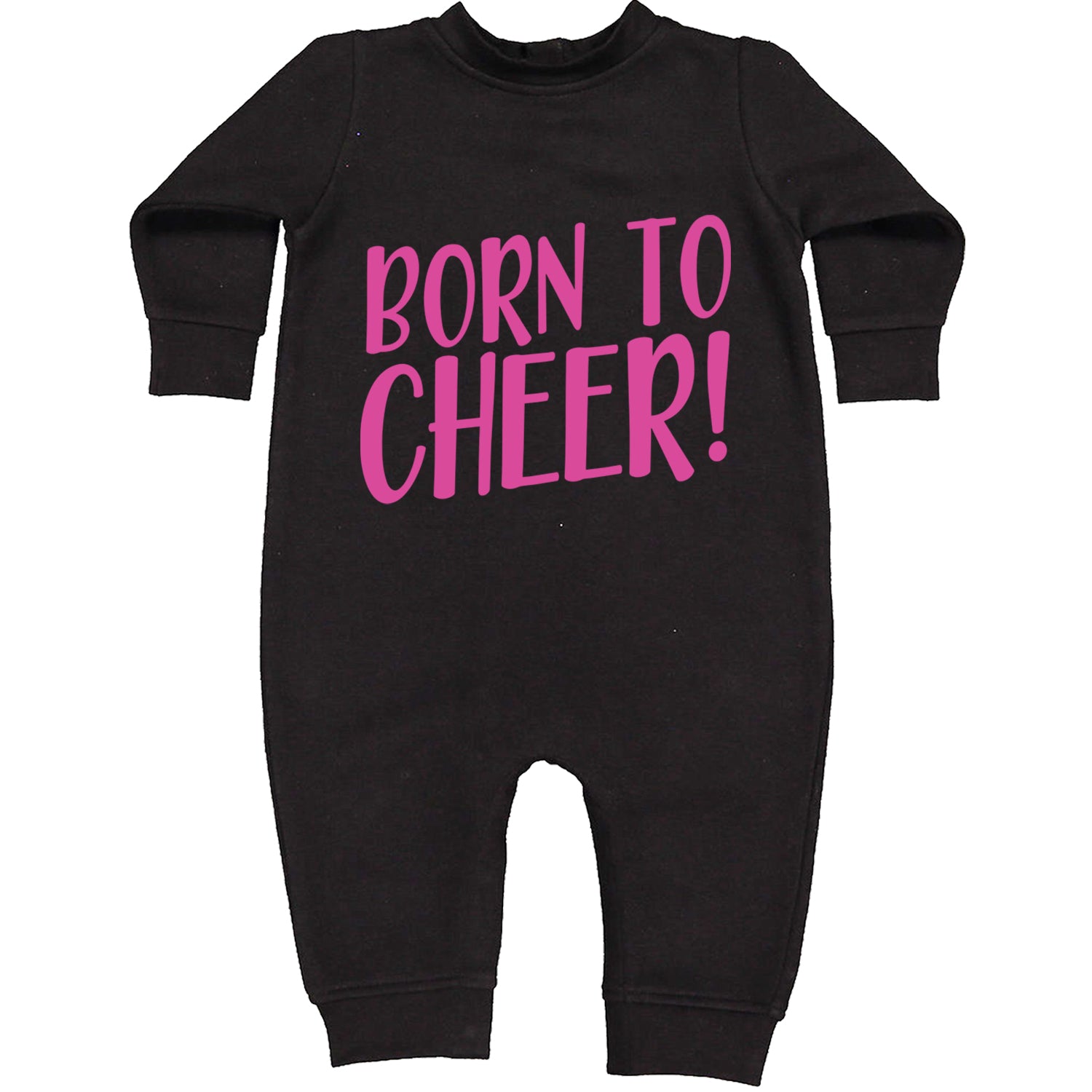 Born To Cheer Toddler Hoodie And Infant Fleece Romper Black