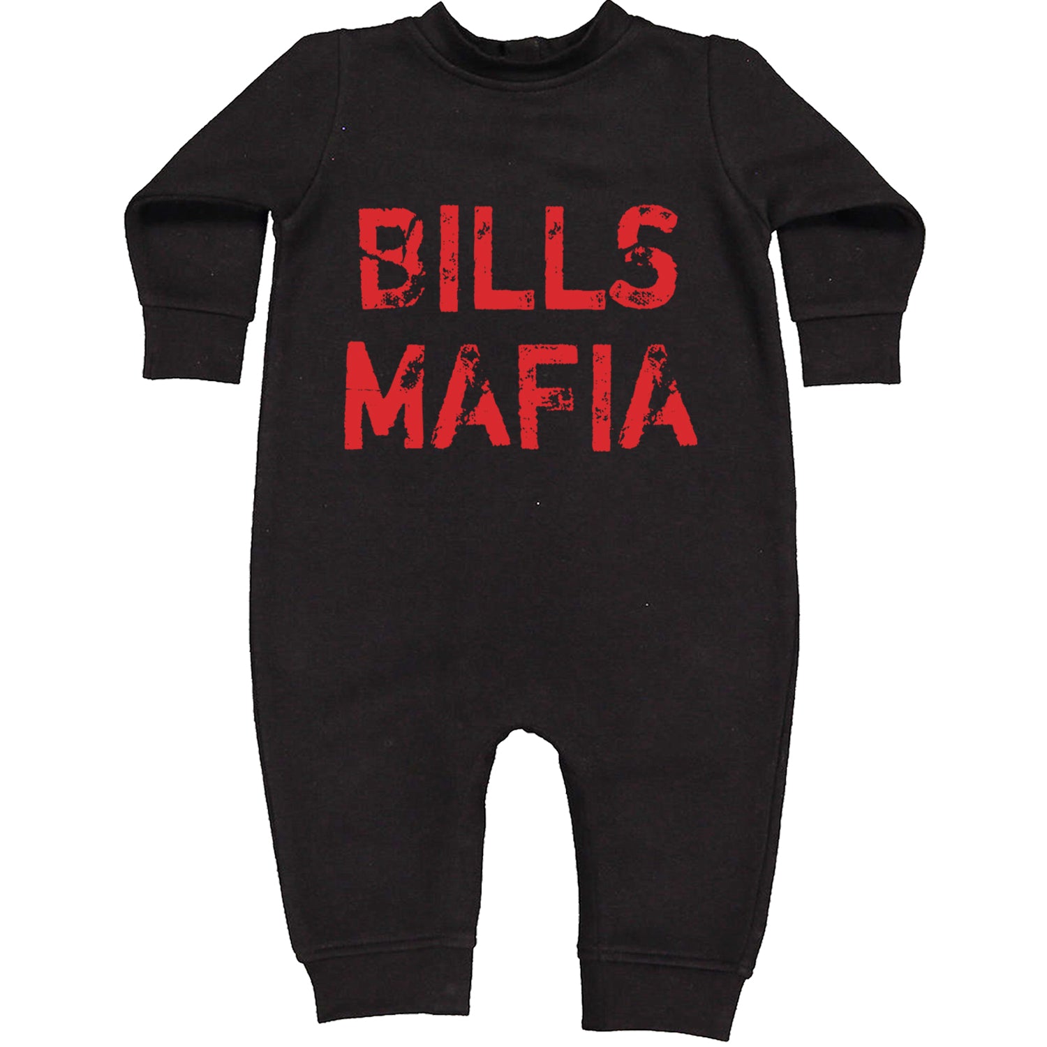 Distressed Bills Mafia Football Toddler Hoodie And Infant Fleece Romper Black