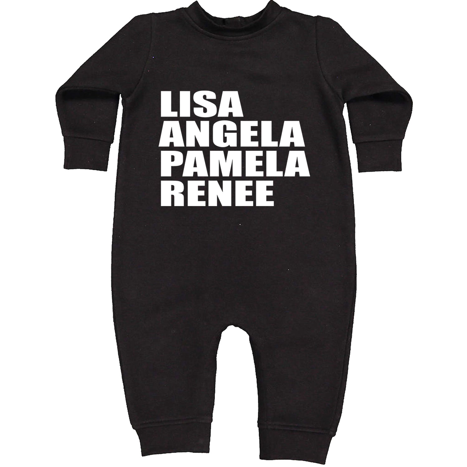 Lisa Angela Pamela Renee Around The Way Girl Toddler Hoodie And Infant Fleece Romper Black