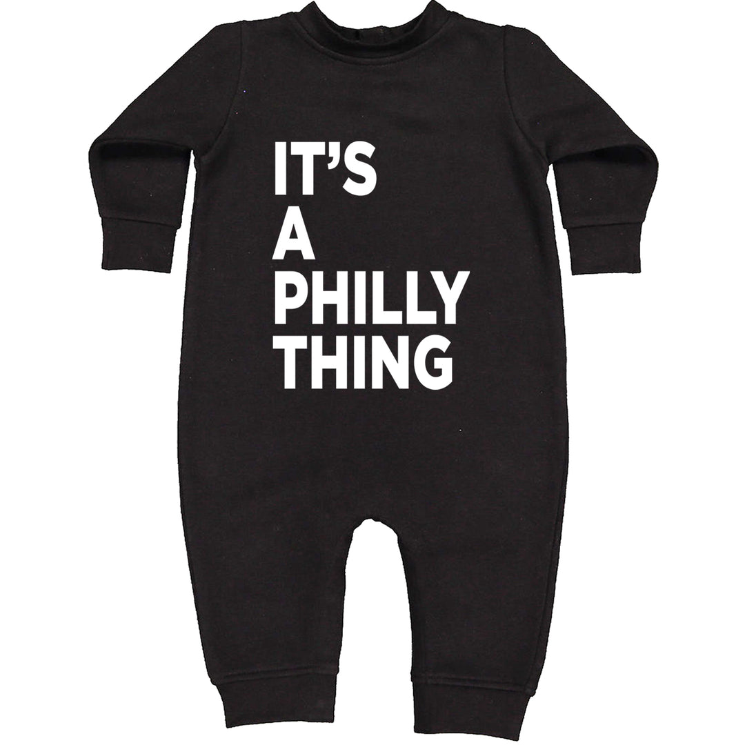 PHILLY It's A Philly Thing Toddler Hoodie And Infant Fleece Romper Black