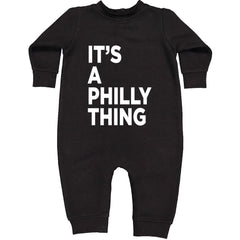 PHILLY It's A Philly Thing Toddler Hoodie And Infant Fleece Romper Black