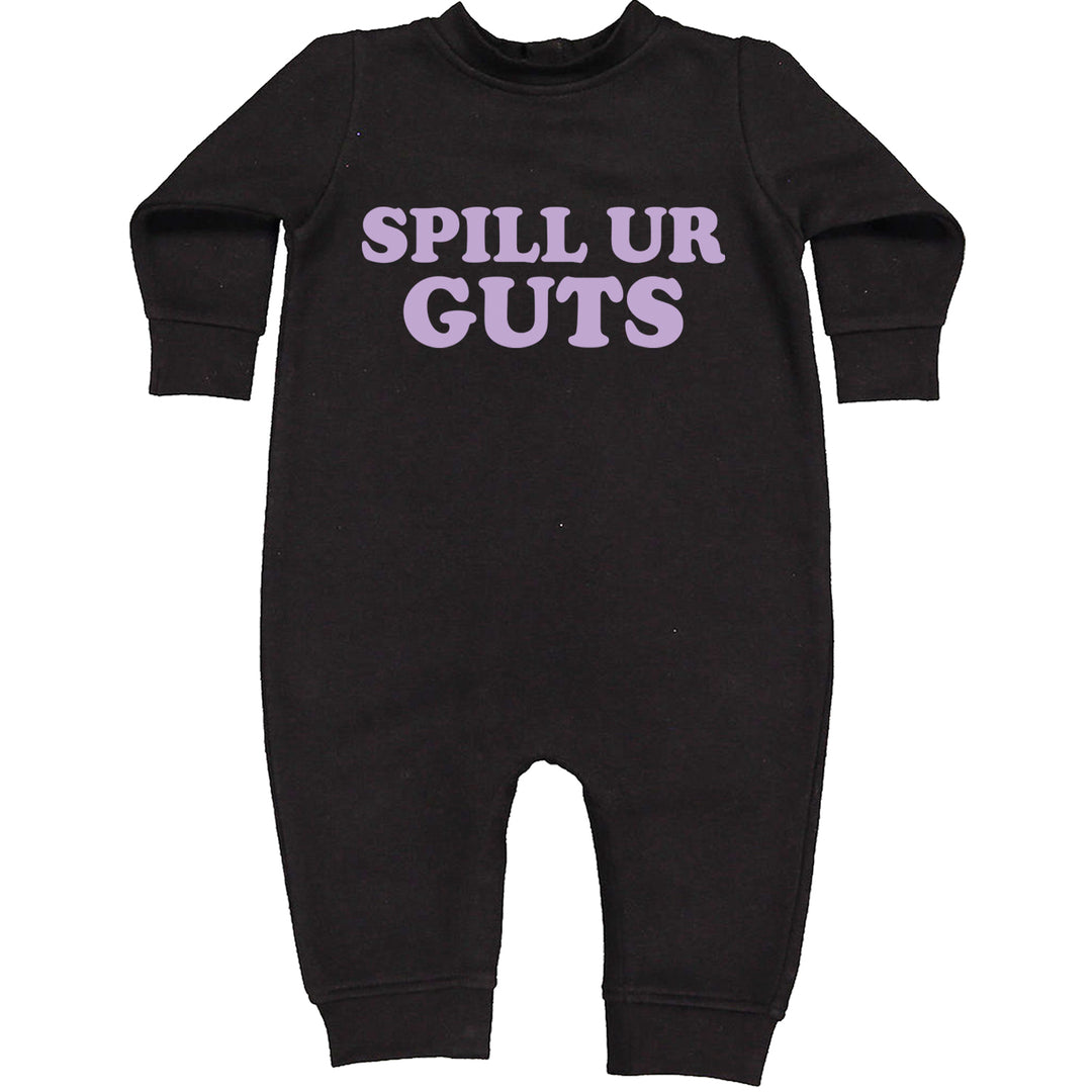 Spill Ur Guts Music Toddler Hoodie And Infant Fleece Romper Black