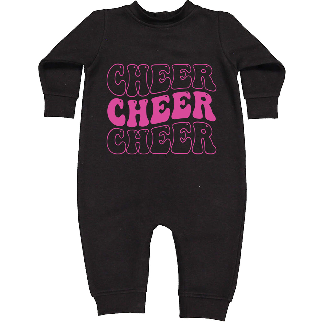 Cheer Cheer Cheer Toddler Hoodie And Infant Fleece Romper Black