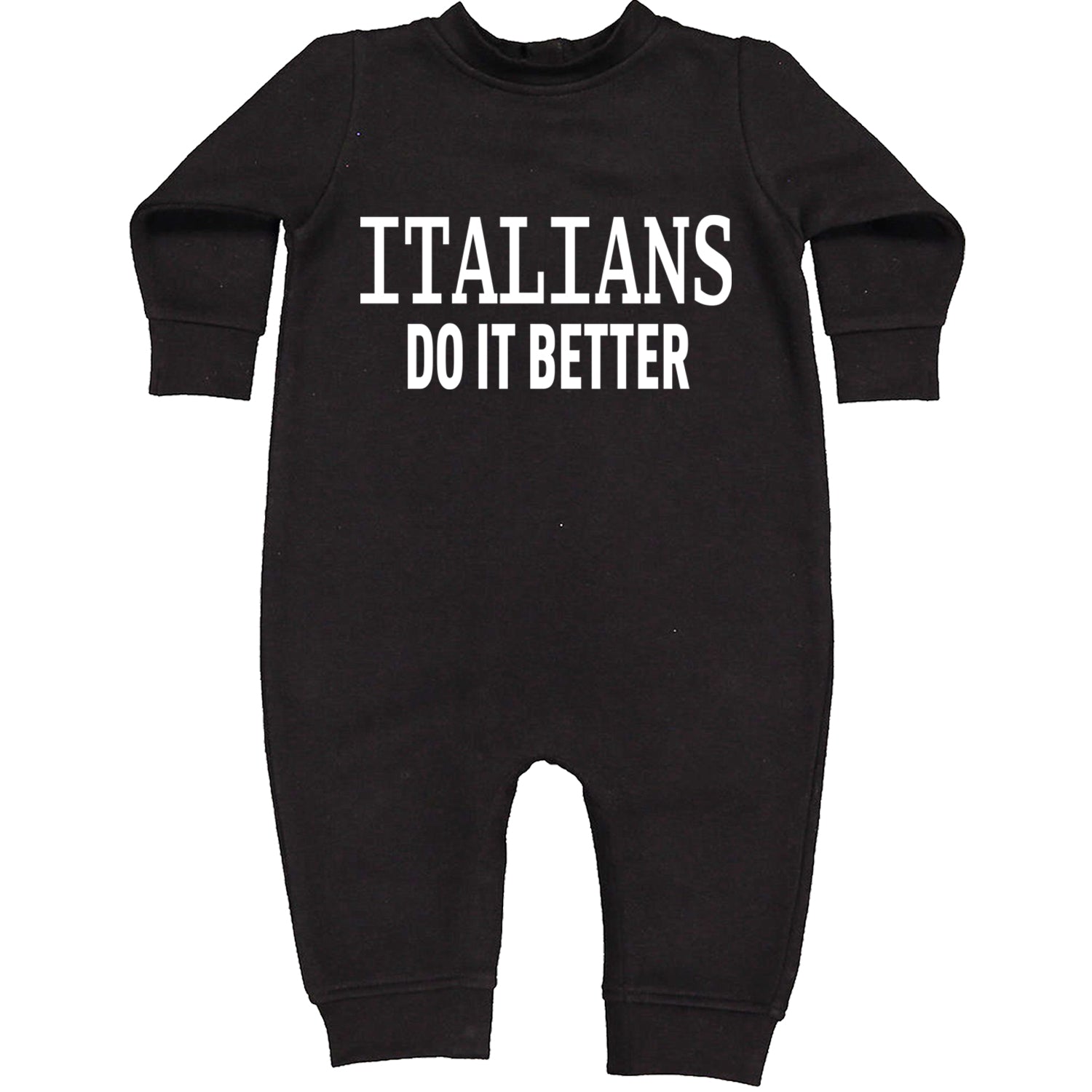 Italians Do It Better 80's Retro Celebration Toddler Hoodie And Infant Fleece Romper Black