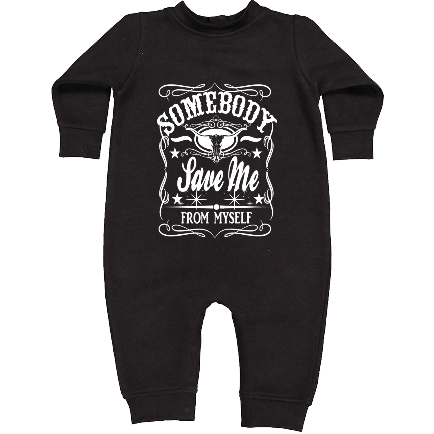 Somebody Save Me From Myself Son Of A Sinner Toddler Hoodie And Infant Fleece Romper Black