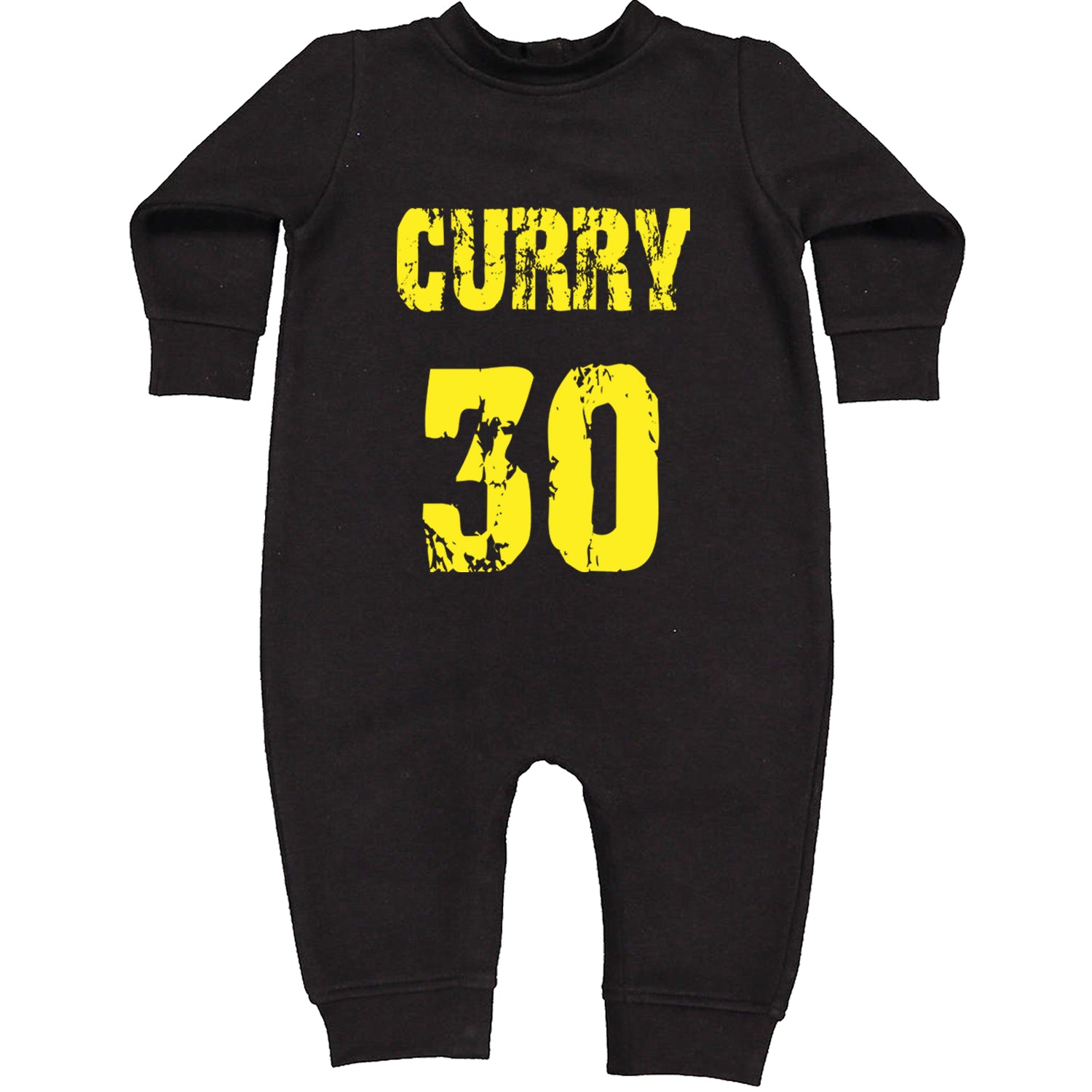 Curry #30 Toddler Hoodie And Infant Fleece Romper Black