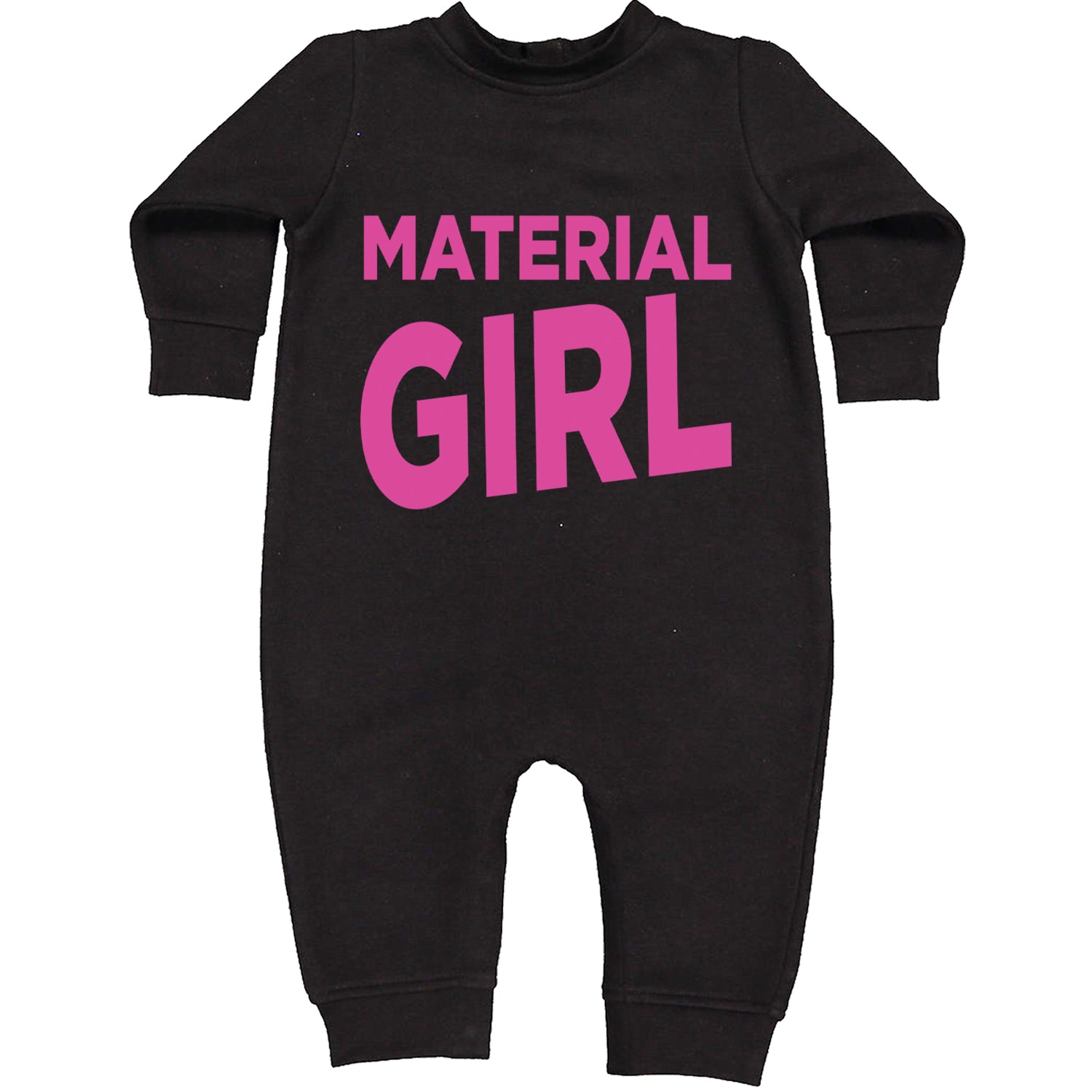 Material Girl 80's Retro Celebration Toddler Hoodie And Infant Fleece Romper Black