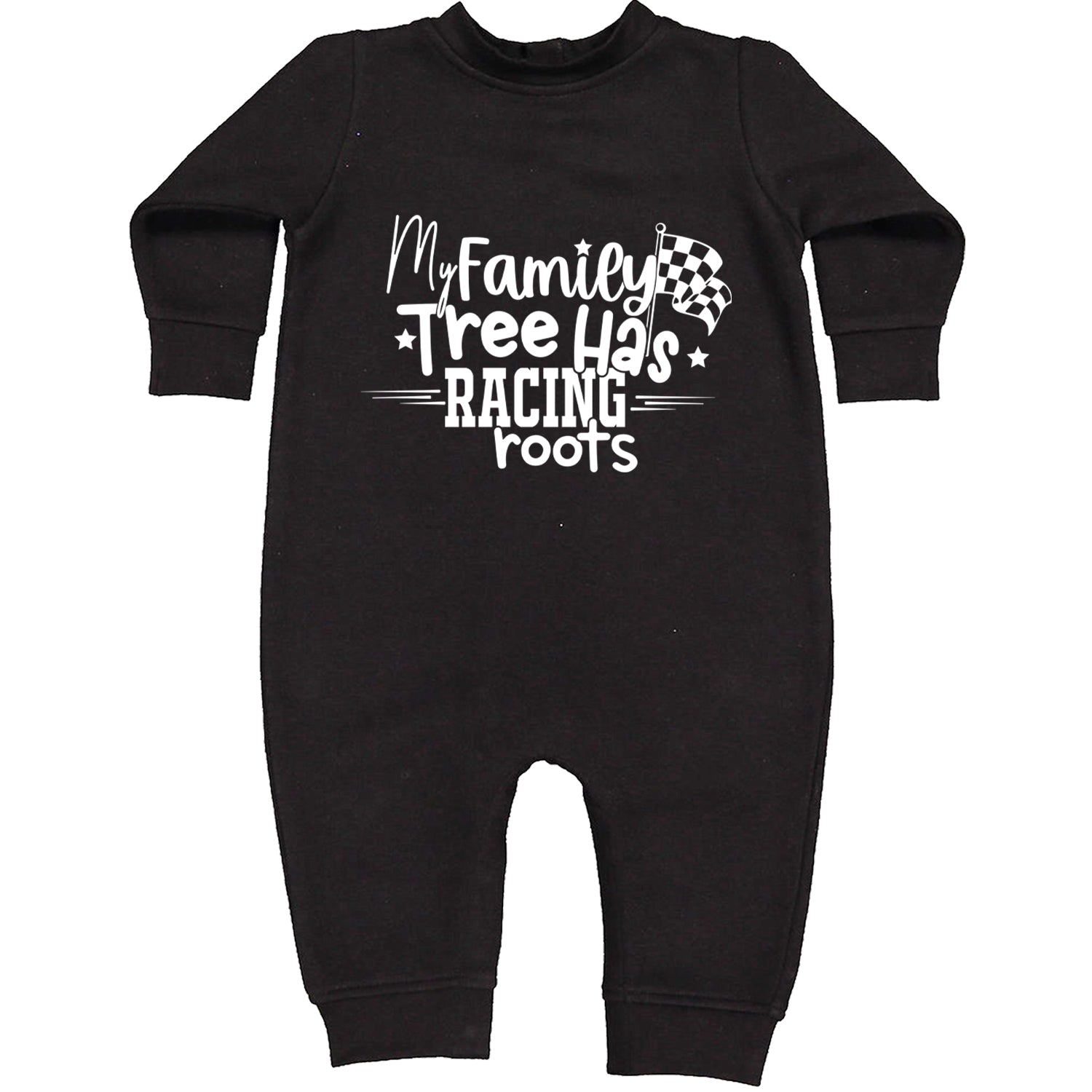 My Family Tree Has Racing Roots Toddler Hoodie And Infant Fleece Romper Black