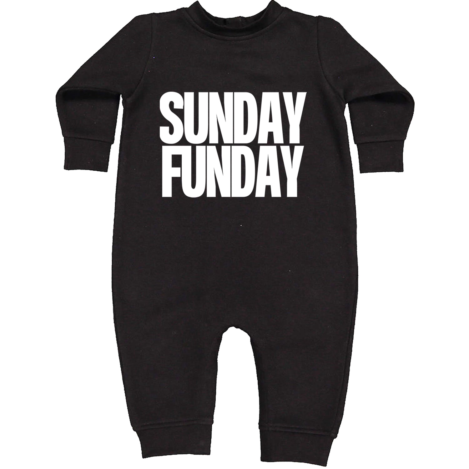 Sunday Funday  Toddler Hoodie And Infant Fleece Romper Black