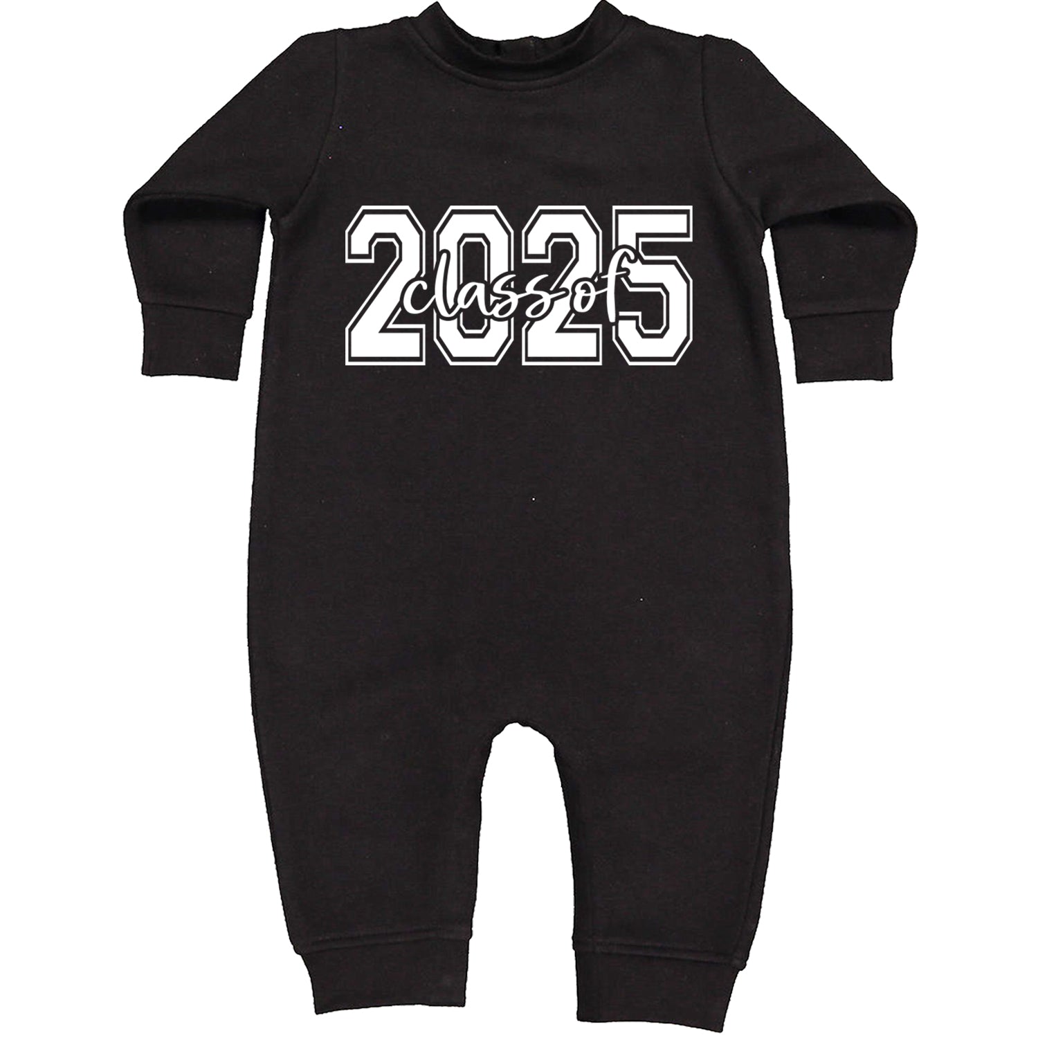 Class Of 2025 Graduation Toddler Hoodie And Infant Fleece Romper Black