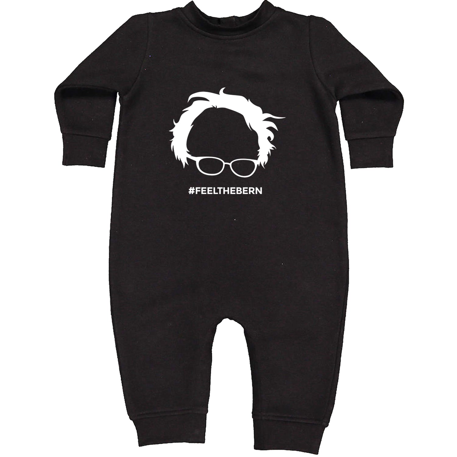 Feel The Bern - Bernie Sanders For President 2024 Toddler Hoodie And Infant Fleece Romper Black