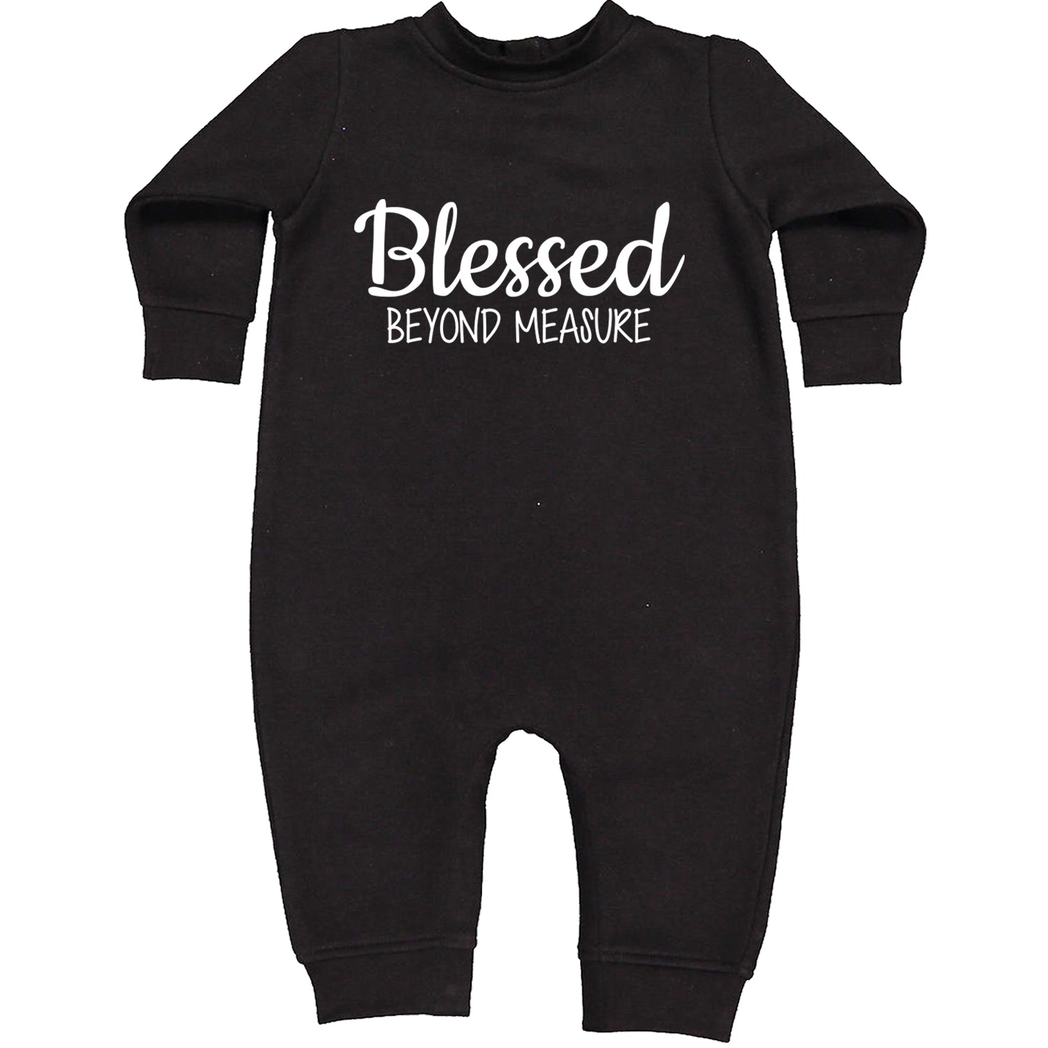 Blessed Beyond Measure Toddler Hoodie And Infant Fleece Romper Black