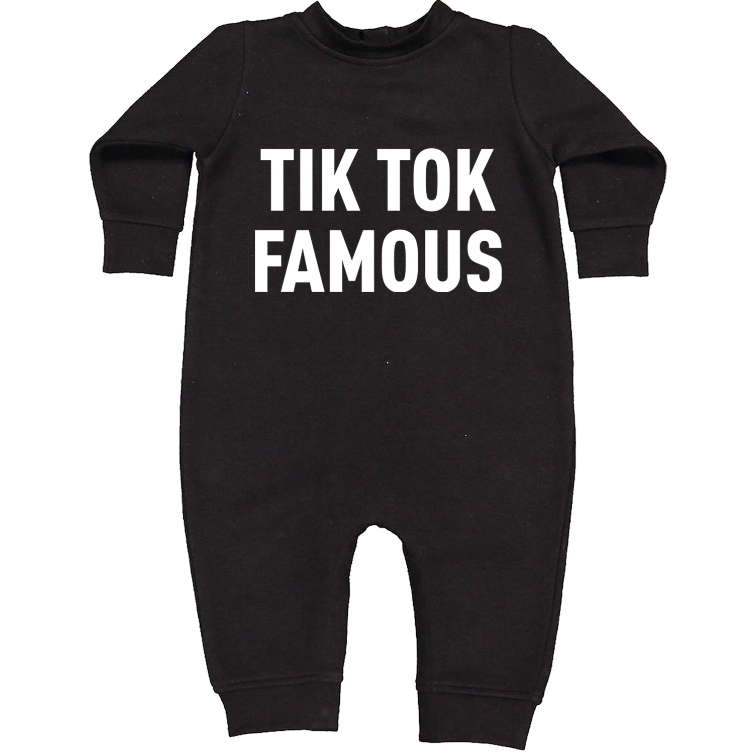 TikTok Famous Influencer Promoter Toddler Hoodie And Infant Fleece Romper Black