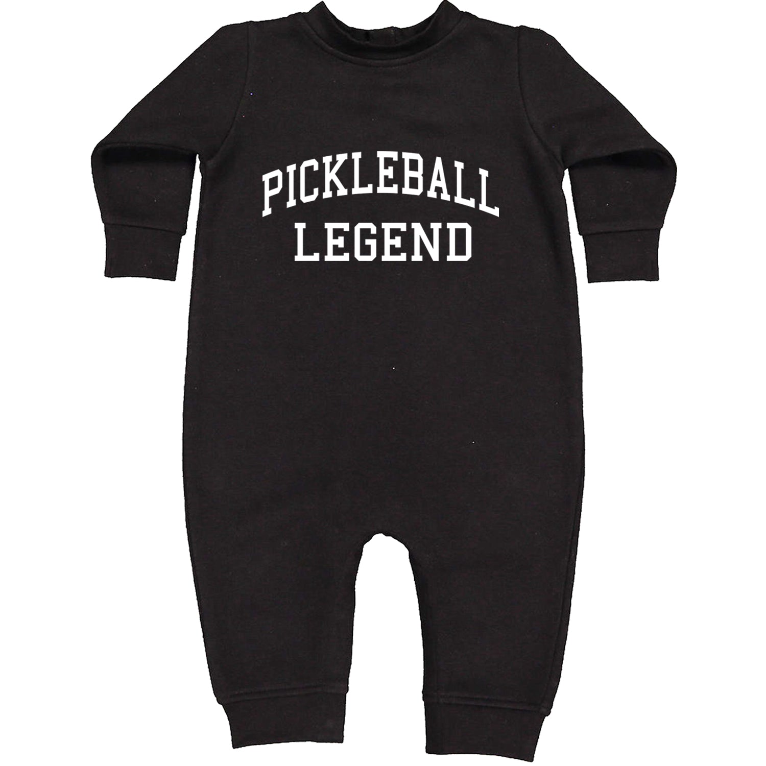 Pickleball Legend Dink Champion Toddler Hoodie And Infant Fleece Romper Black