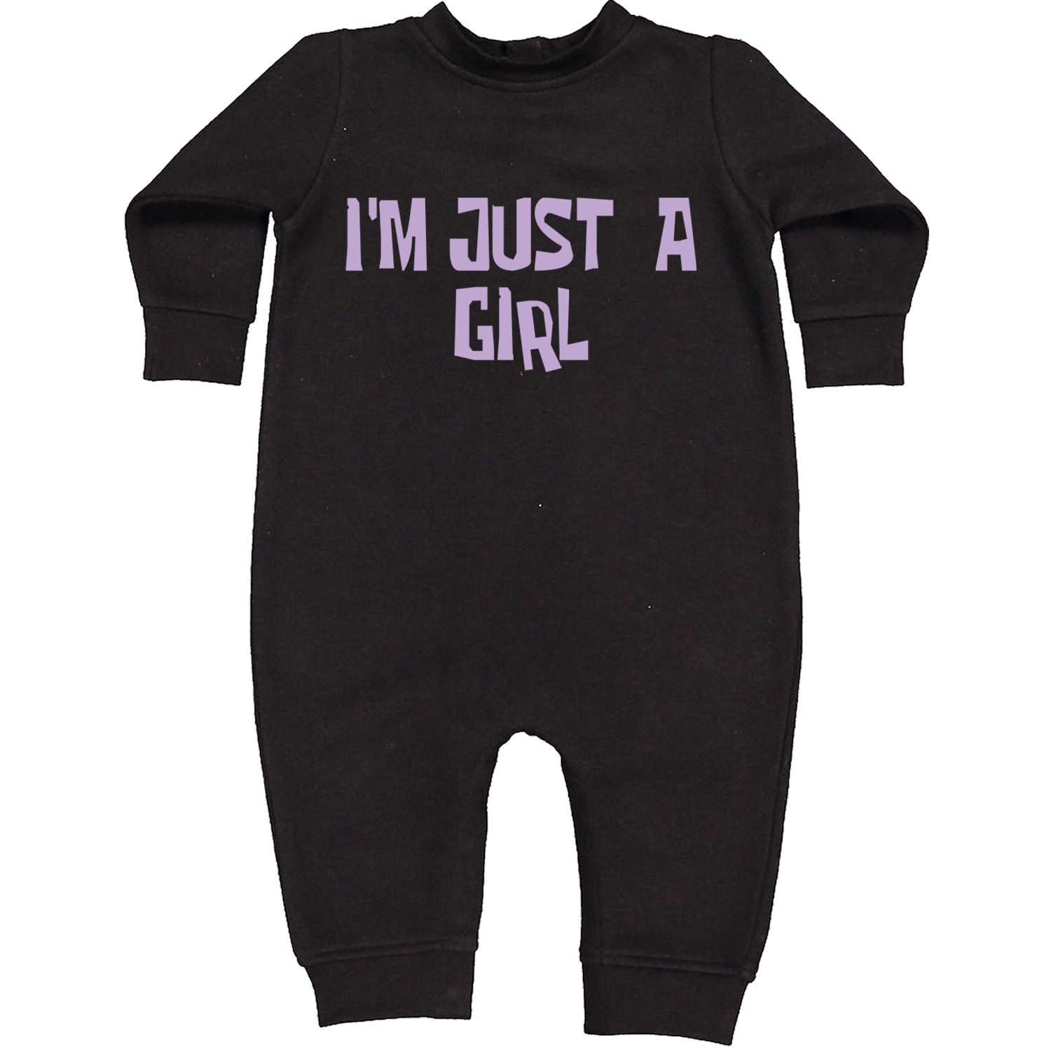 I'm Just A Girl Guts Music Toddler Hoodie And Infant Fleece Romper Black