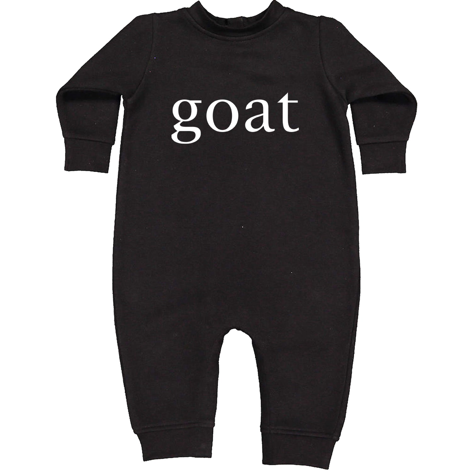 GOAT - Greatest Of All Time  Toddler Hoodie And Infant Fleece Romper Black