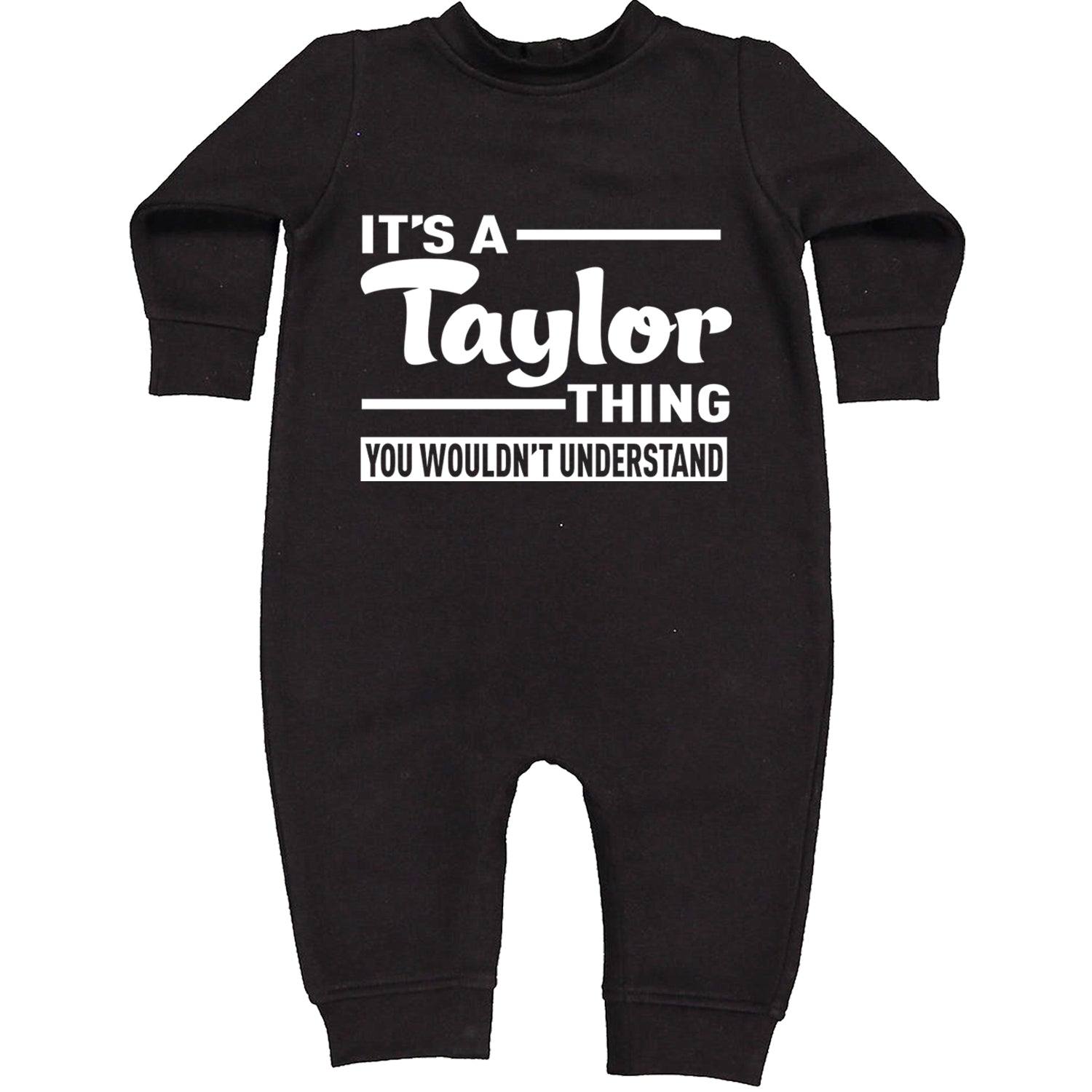 It's A Taylor Thing, You Wouldn't Understand TTPD Toddler Hoodie And Infant Fleece Romper Black