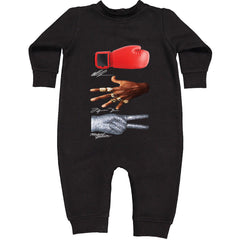 Tyson Jordan Jackson Iconic Michaels Toddler Hoodie And Infant Fleece Romper Black
