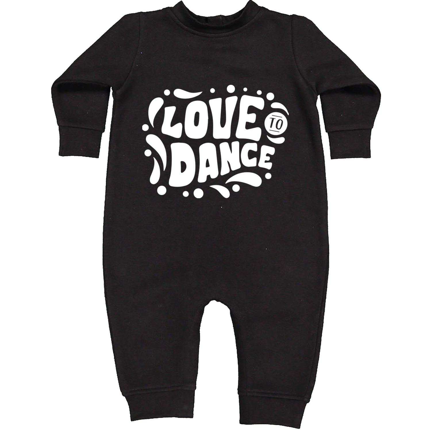 Love To Dance Toddler Hoodie And Infant Fleece Romper Black