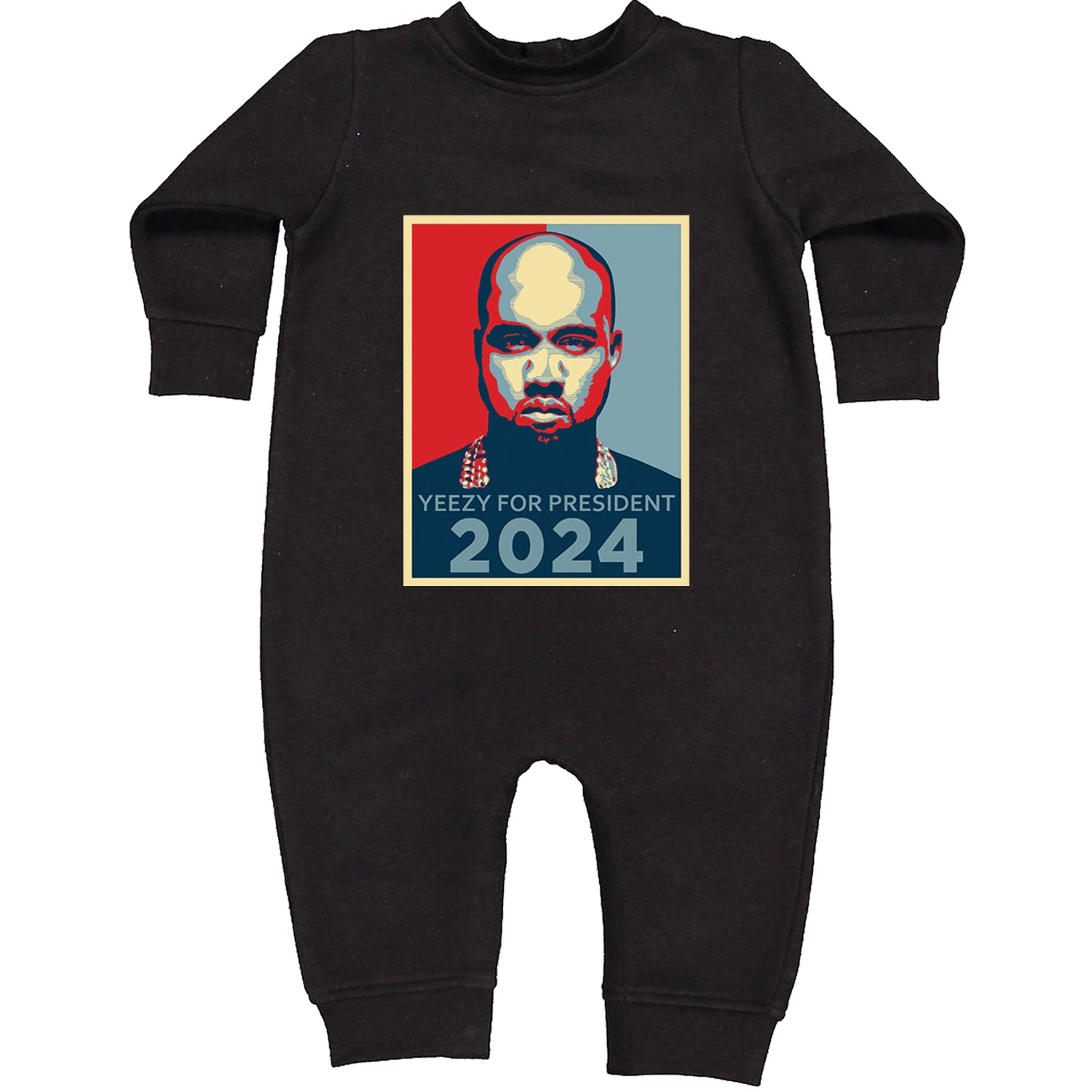 Yeezus For President Vote for Ye Toddler Hoodie And Infant Fleece Romper Black