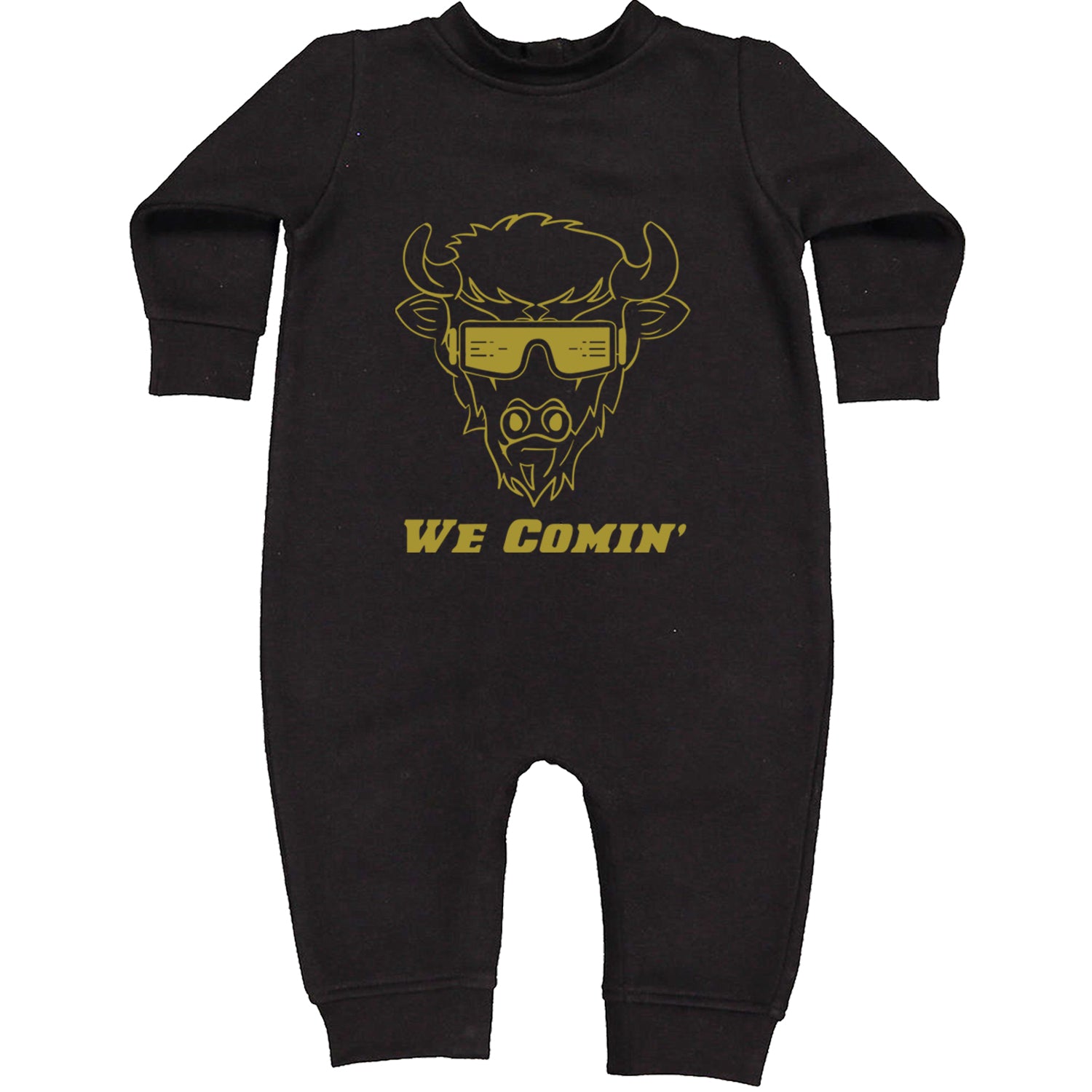 We Coming Coach Prime Colorado Toddler Hoodie And Infant Fleece Romper Black