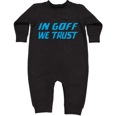In Goff We Trust Detroit graphic on Toddler Hoodie and Baby Fleece Onesie in Black