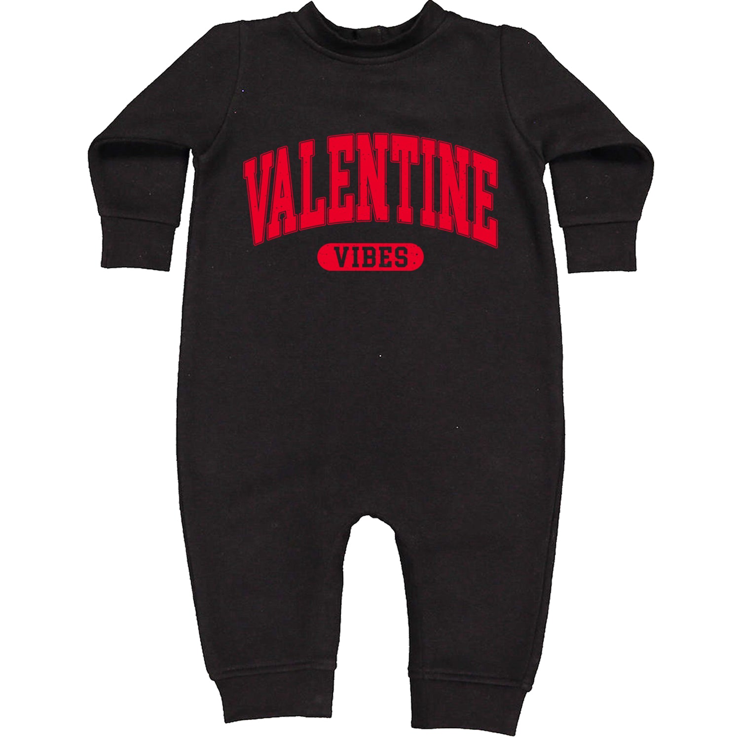 Valentines Vibes Toddler Hoodie And Infant Fleece Romper Black