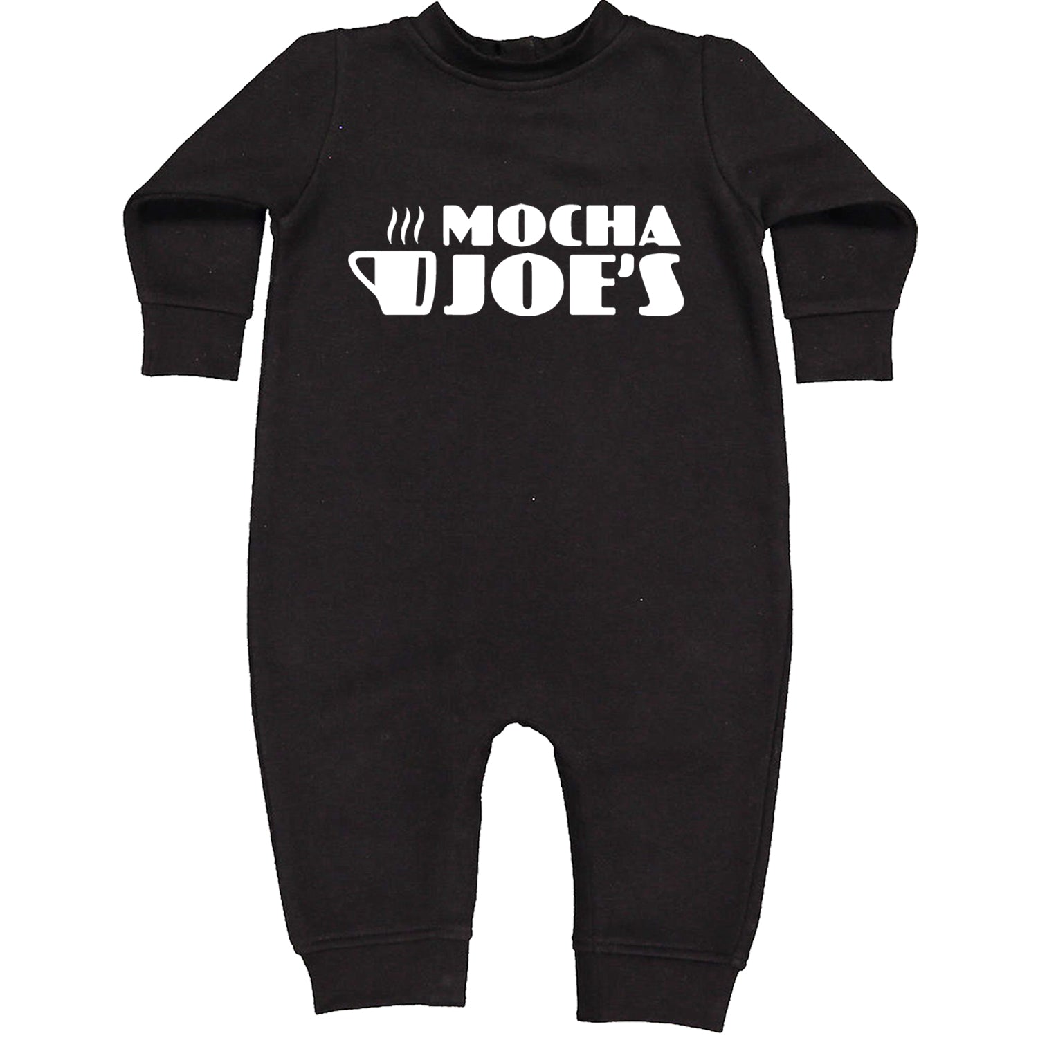 Mocha Joe's Enthusiastic Coffee Toddler Hoodie And Infant Fleece Romper Black