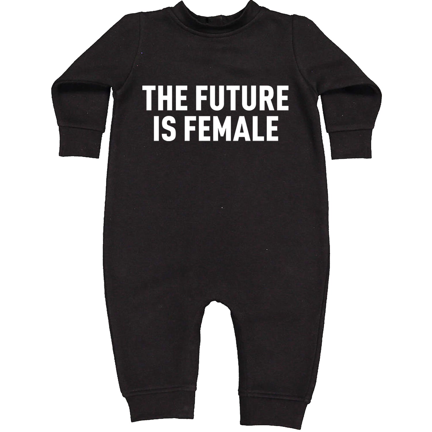 The Future Is Female Feminism  Toddler Hoodie And Infant Fleece Romper Black