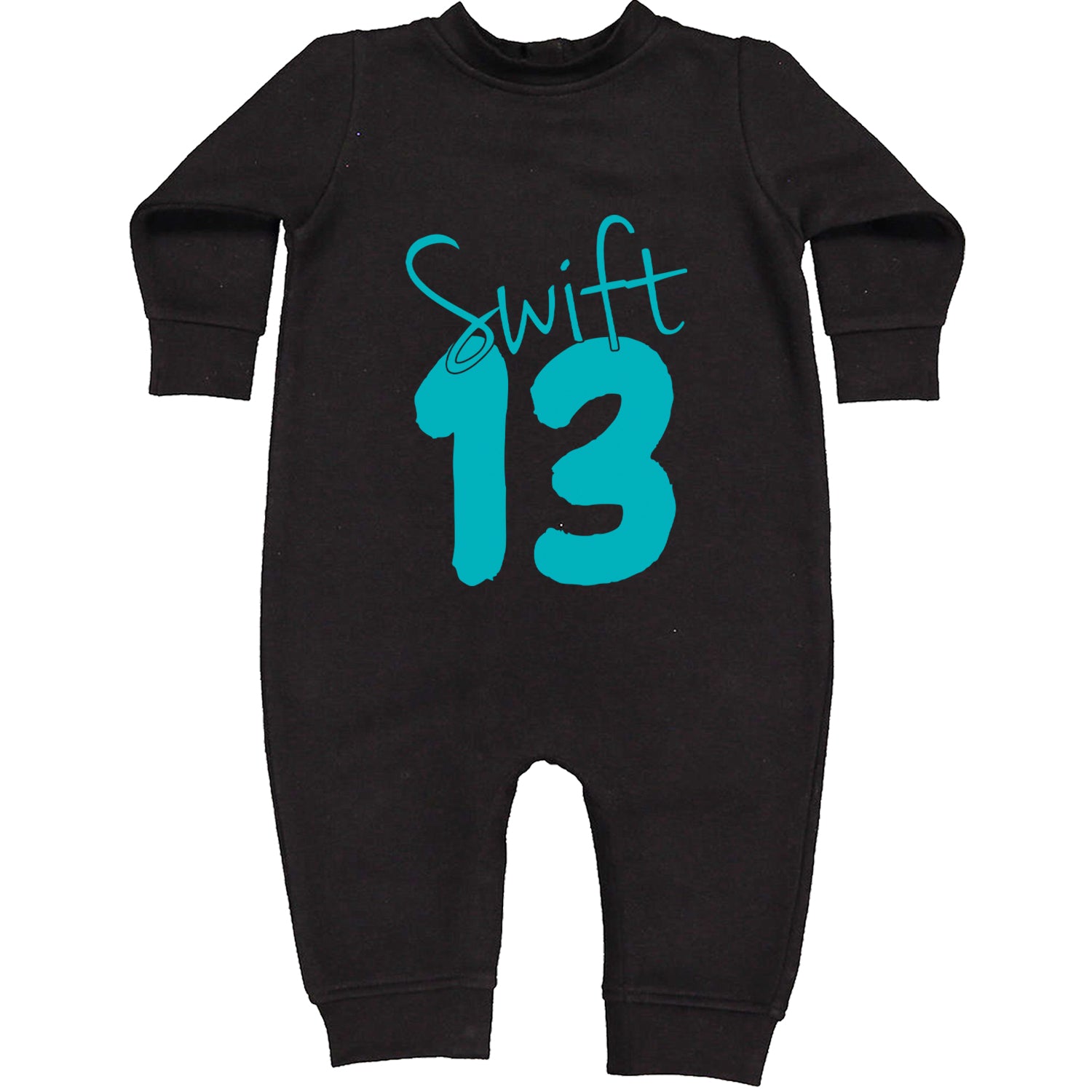 13 Swift 13 Lucky Number Era TTPD Toddler Hoodie And Infant Fleece Romper Black