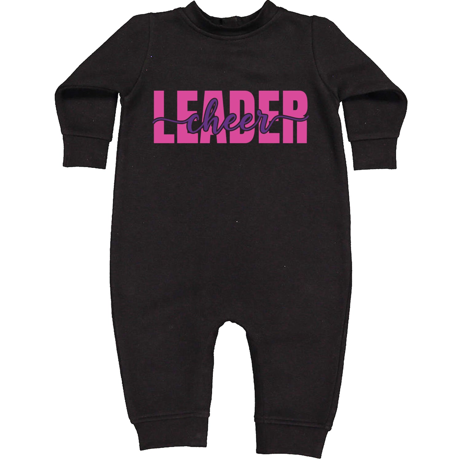 Cheerleader Script Style Toddler Hoodie And Infant Fleece Romper Black