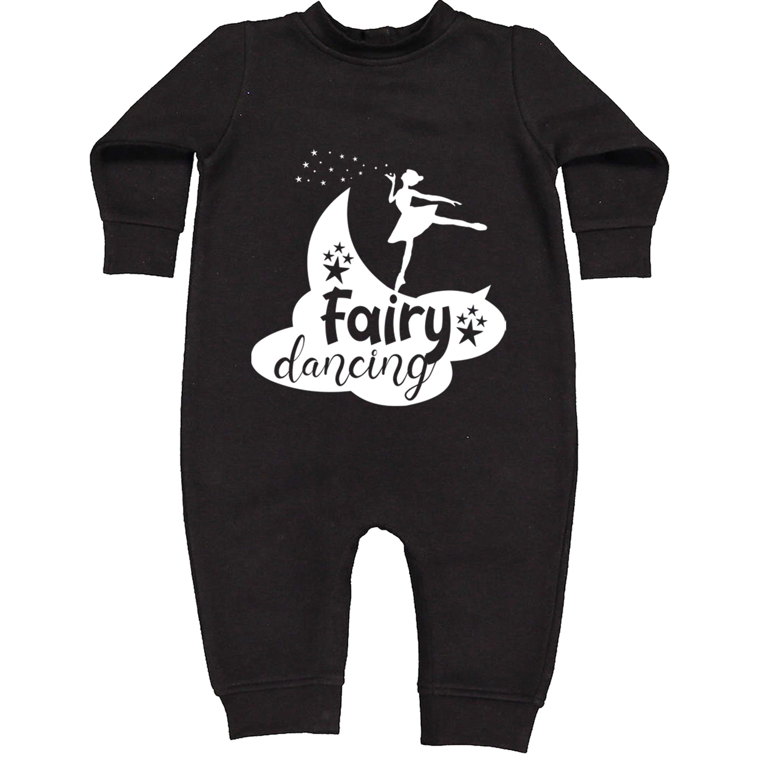 Fairy Dancing Toddler Hoodie And Infant Fleece Romper Black