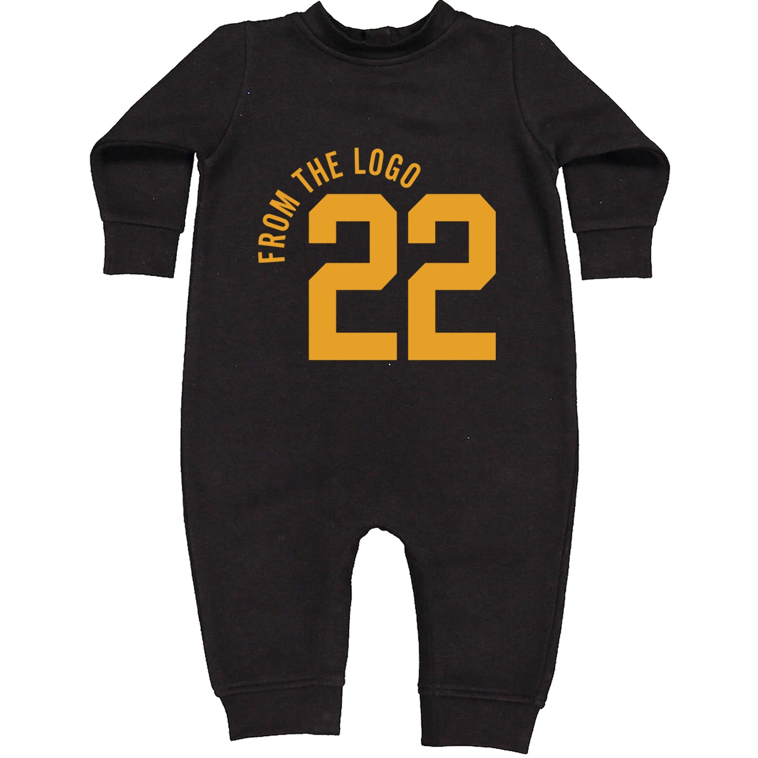 From The Logo #22 Basketball Toddler Hoodie And Infant Fleece Romper Black