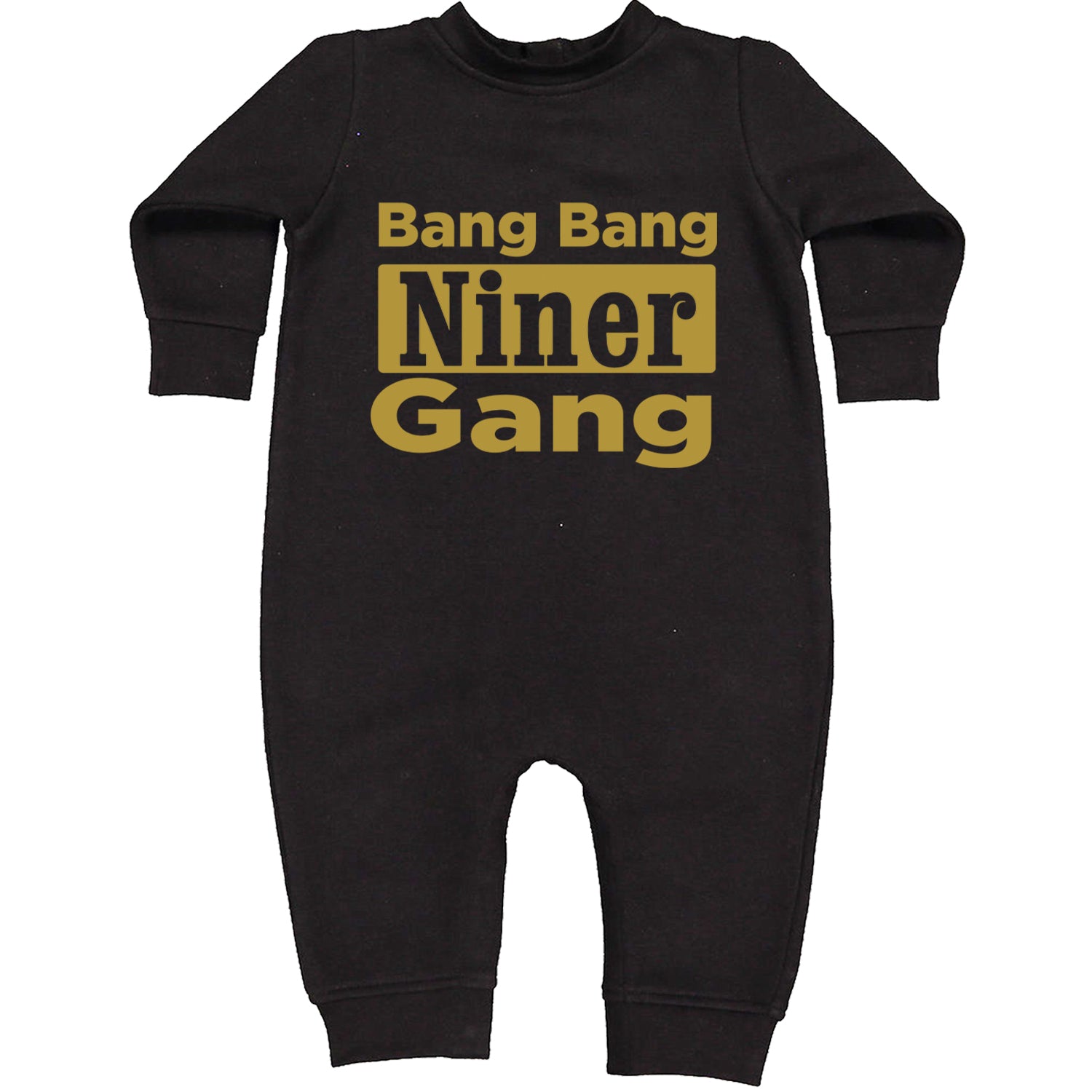 Bang Bang Niner Gang San Francisco Toddler Hoodie And Infant Fleece Romper Black