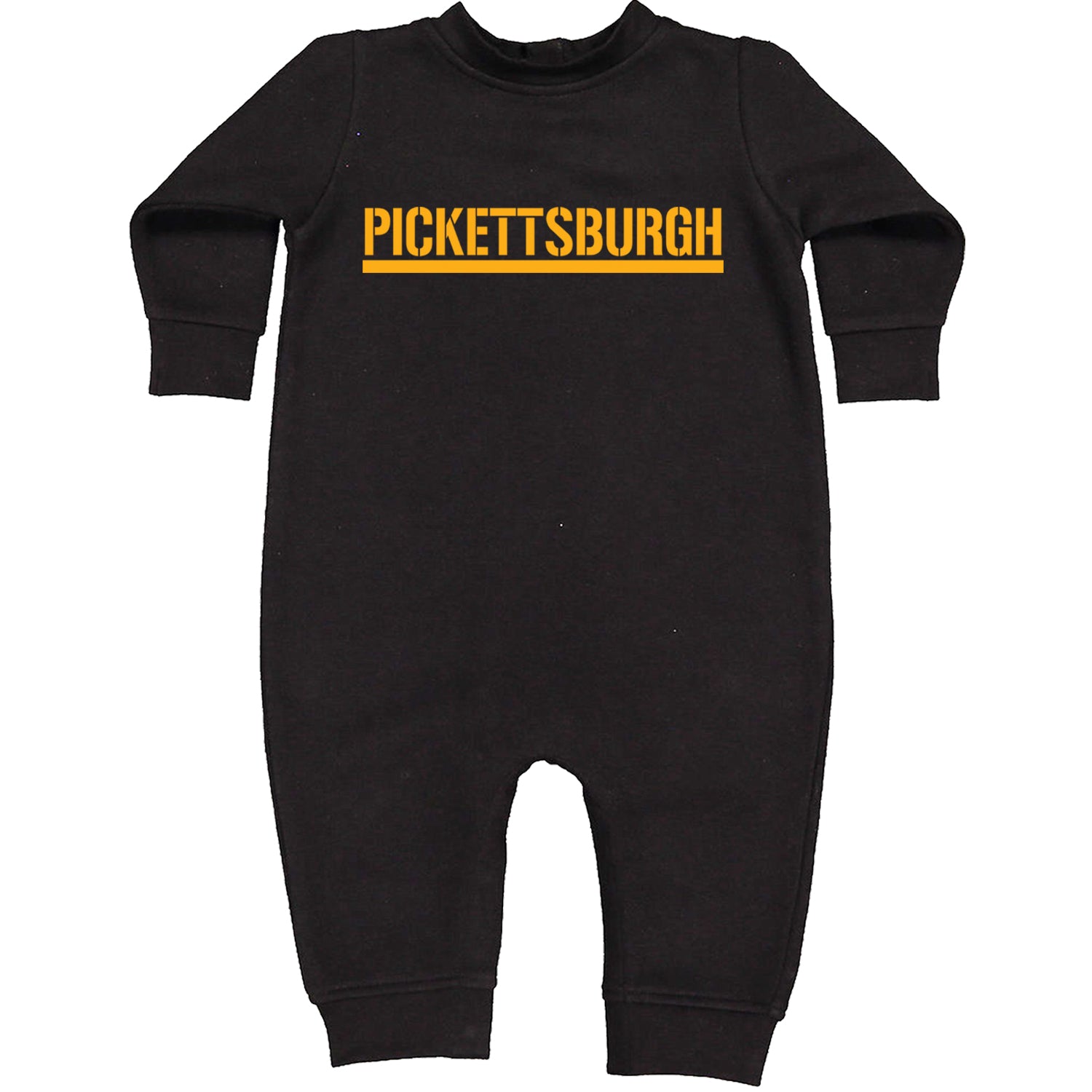 Pickettsburgh Pittsburgh Football Toddler Hoodie And Infant Fleece Romper Black