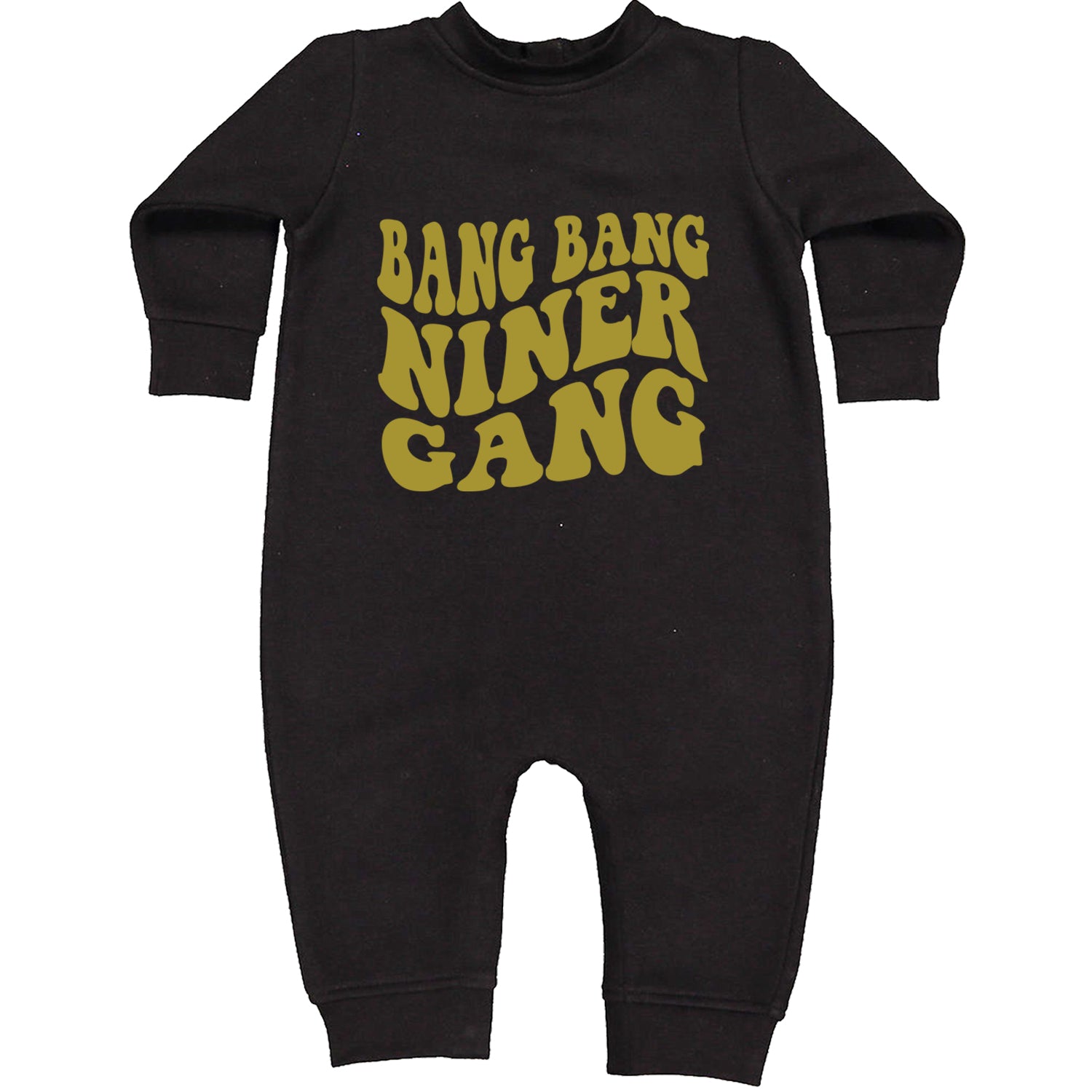 WAVE Bang Bang Nin-r Gang San Francisco Toddler Hoodie And Infant Fleece Romper Black