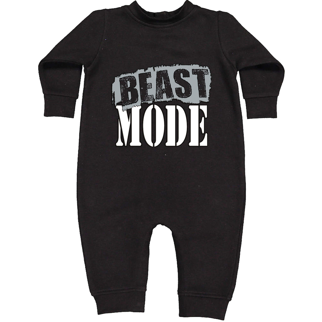 Beast Mode Training Gym Workout graphic on Toddler Hoodie and Baby Fleece Onesie in Black