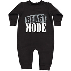 Beast Mode Training Gym Workout graphic on Toddler Hoodie and Baby Fleece Onesie in Black