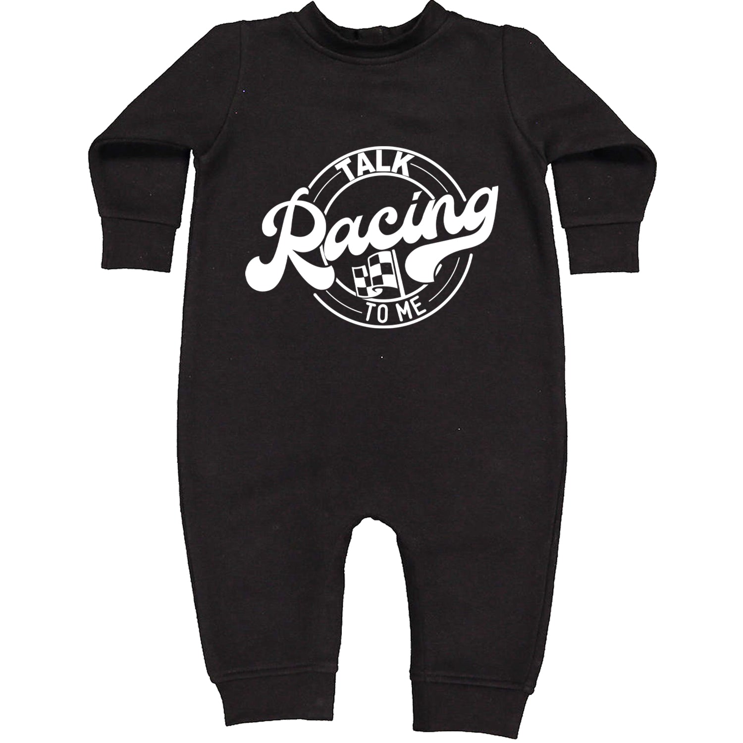 Talk Racing To Me Toddler Hoodie And Infant Fleece Romper Black