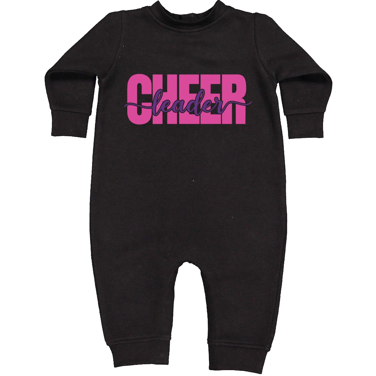 Cheerleader with Scripted Flair Toddler Hoodie And Infant Fleece Romper Black