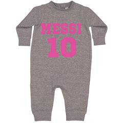 Messi World Soccer Futbol Messiami Toddler Hoodie And Infant Fleece Romper Heather Grey